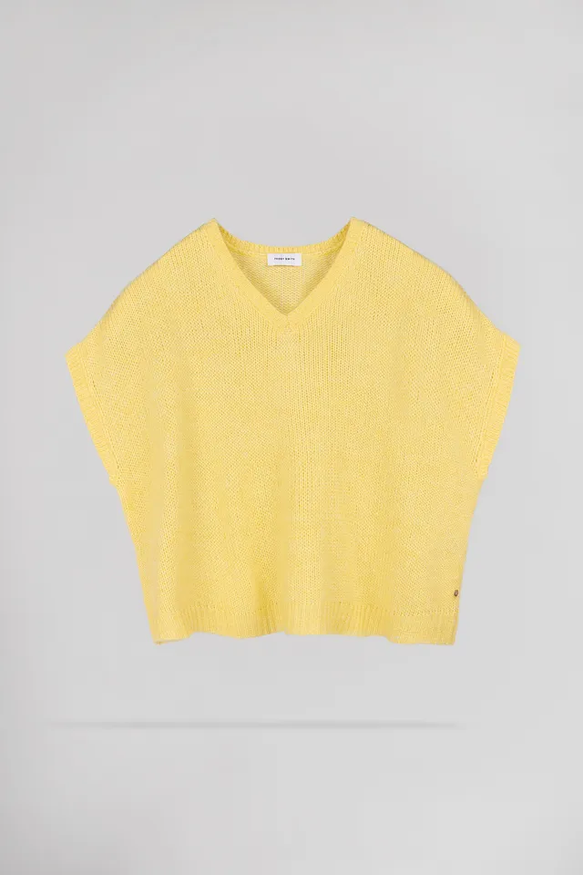 Teddy Smith P-Mochi Pull femme oversize jaune citron laine
