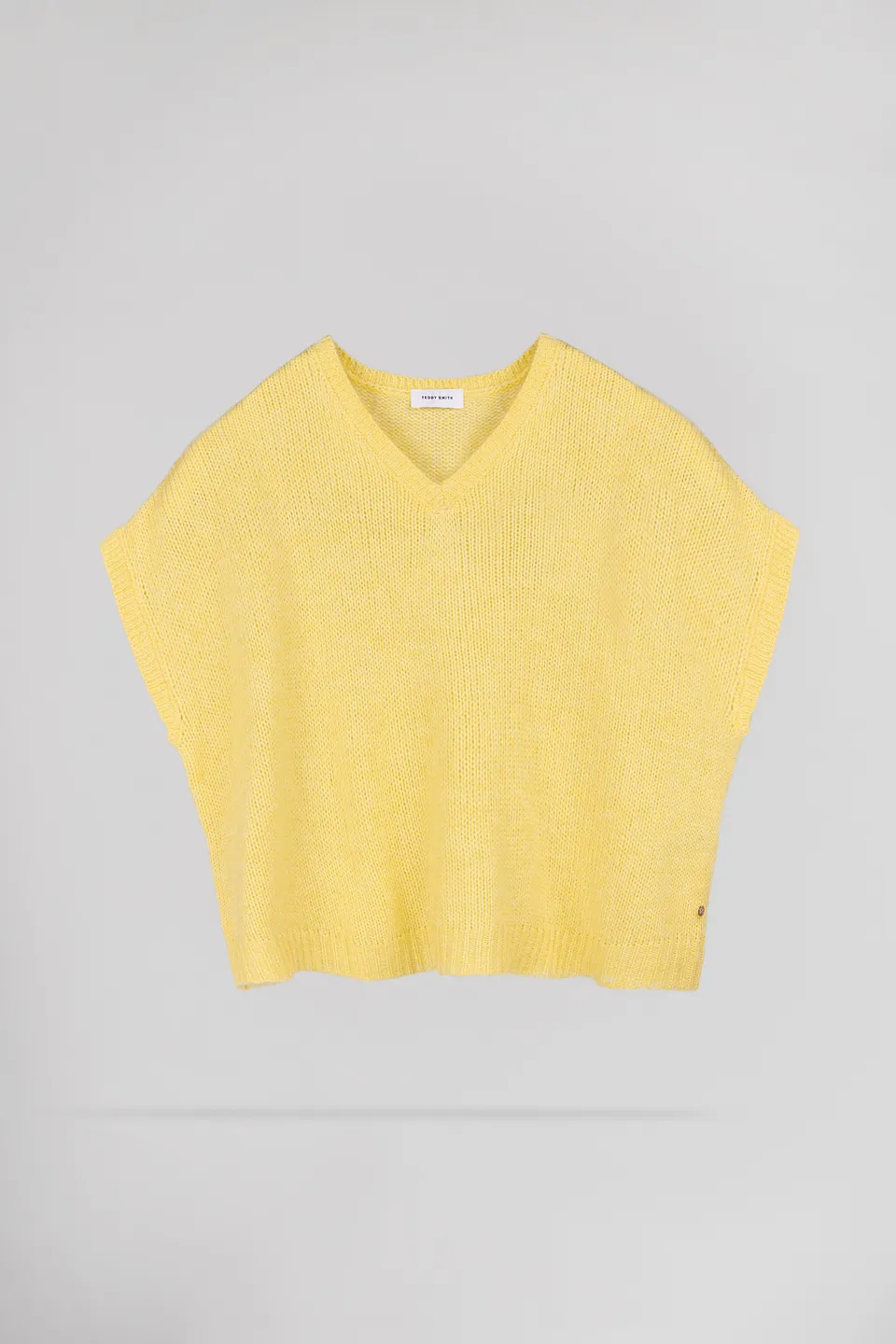 Teddy Smith P-Mochi Pull femme oversize jaune citron laine