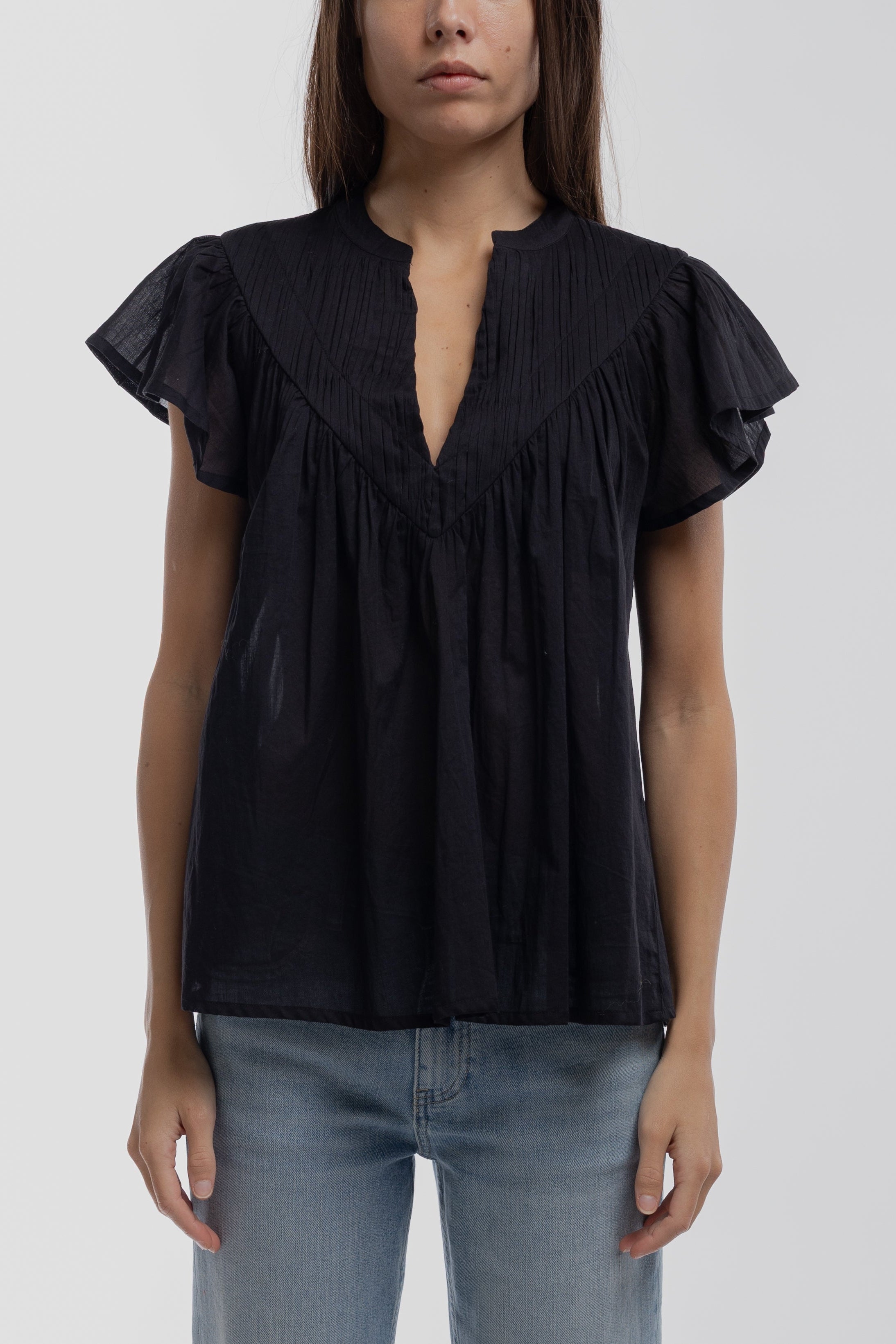 Teddy Smith T-Amanda top femme noir ample fluide