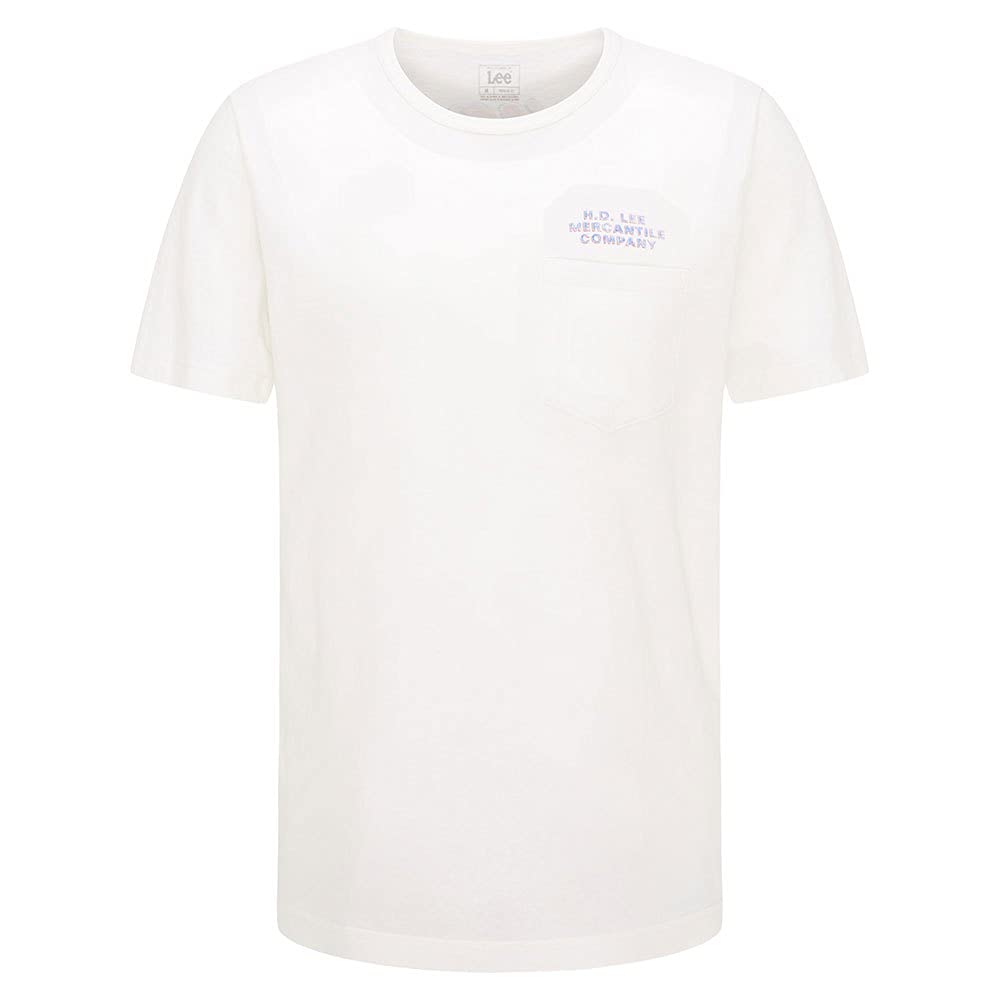 Lee Poster T-shirt Homme Écru Coupe Droite