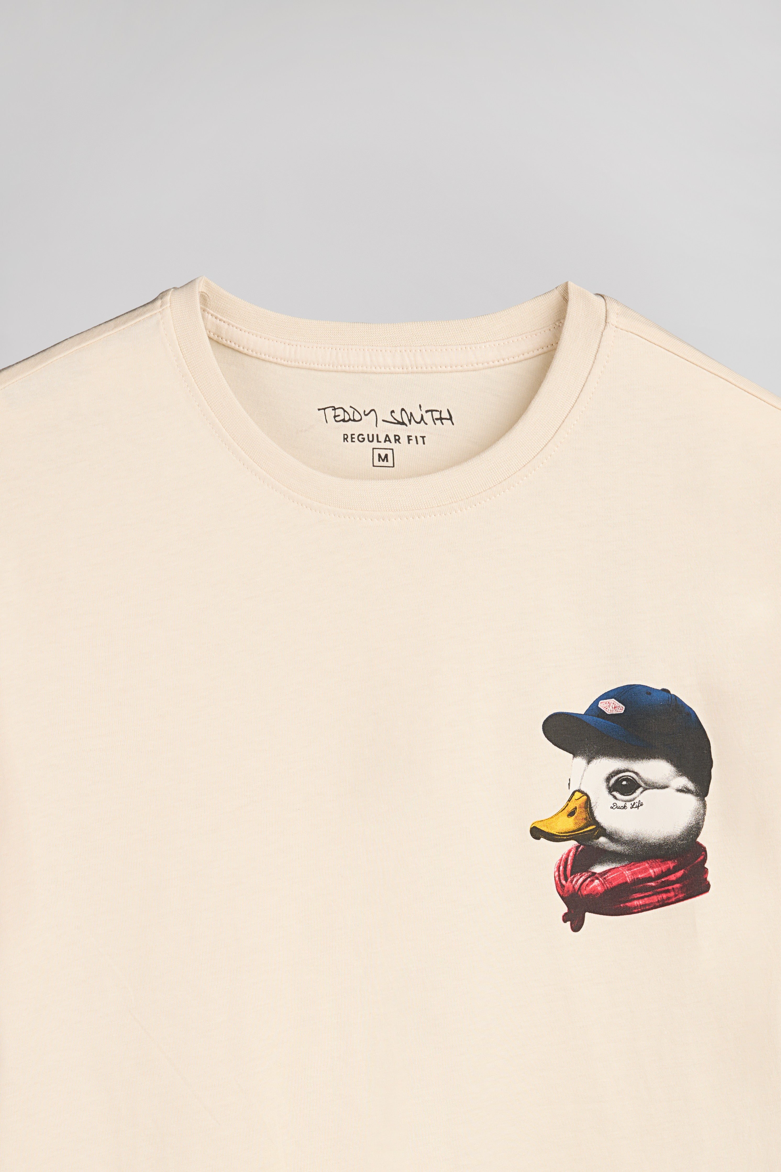 TEDDY SMITH T-DUCK MC CREAM t-shirt homme crème col rond