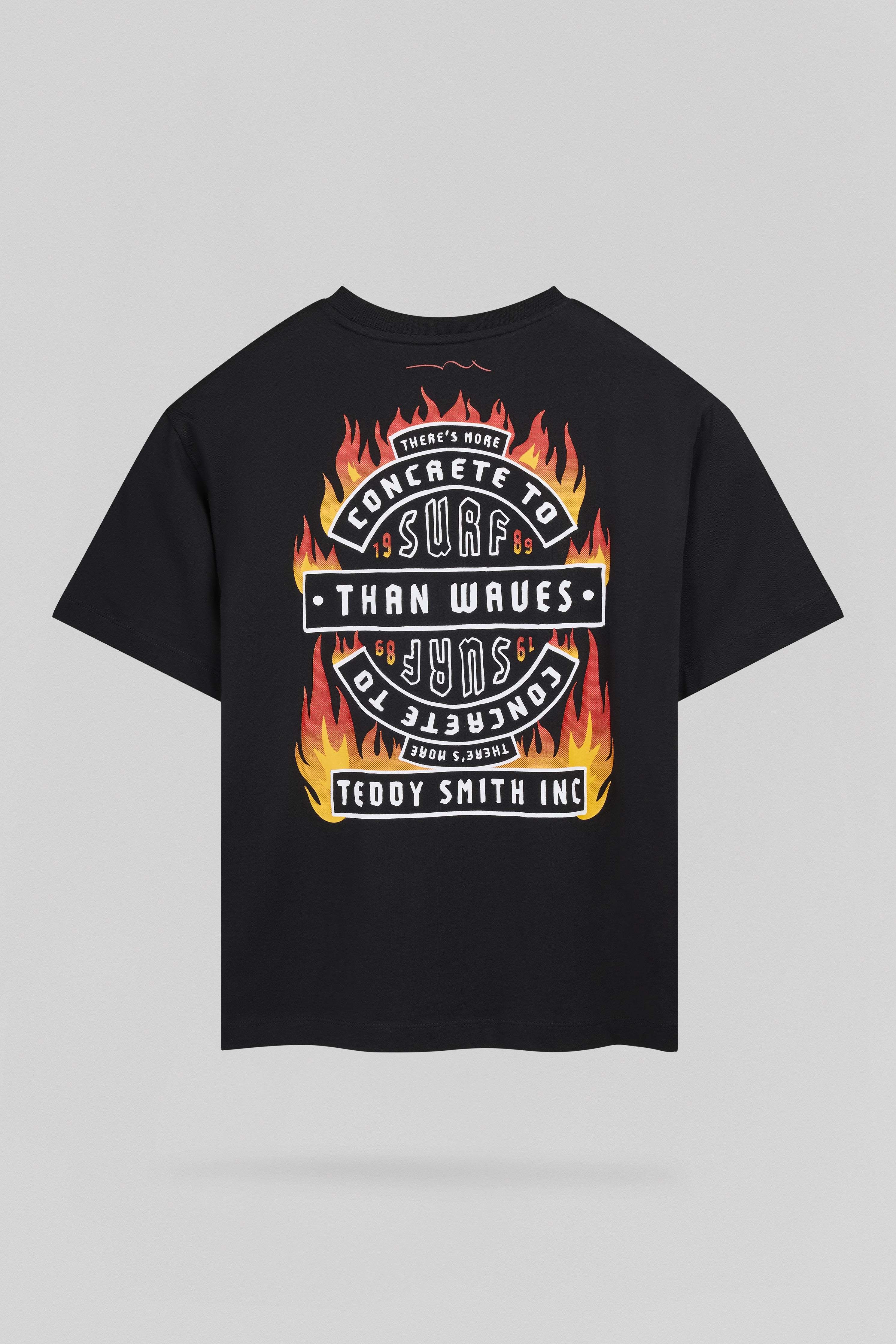 Teddy Smith T-FEU MC JR t-shirt garçon noir imprimé