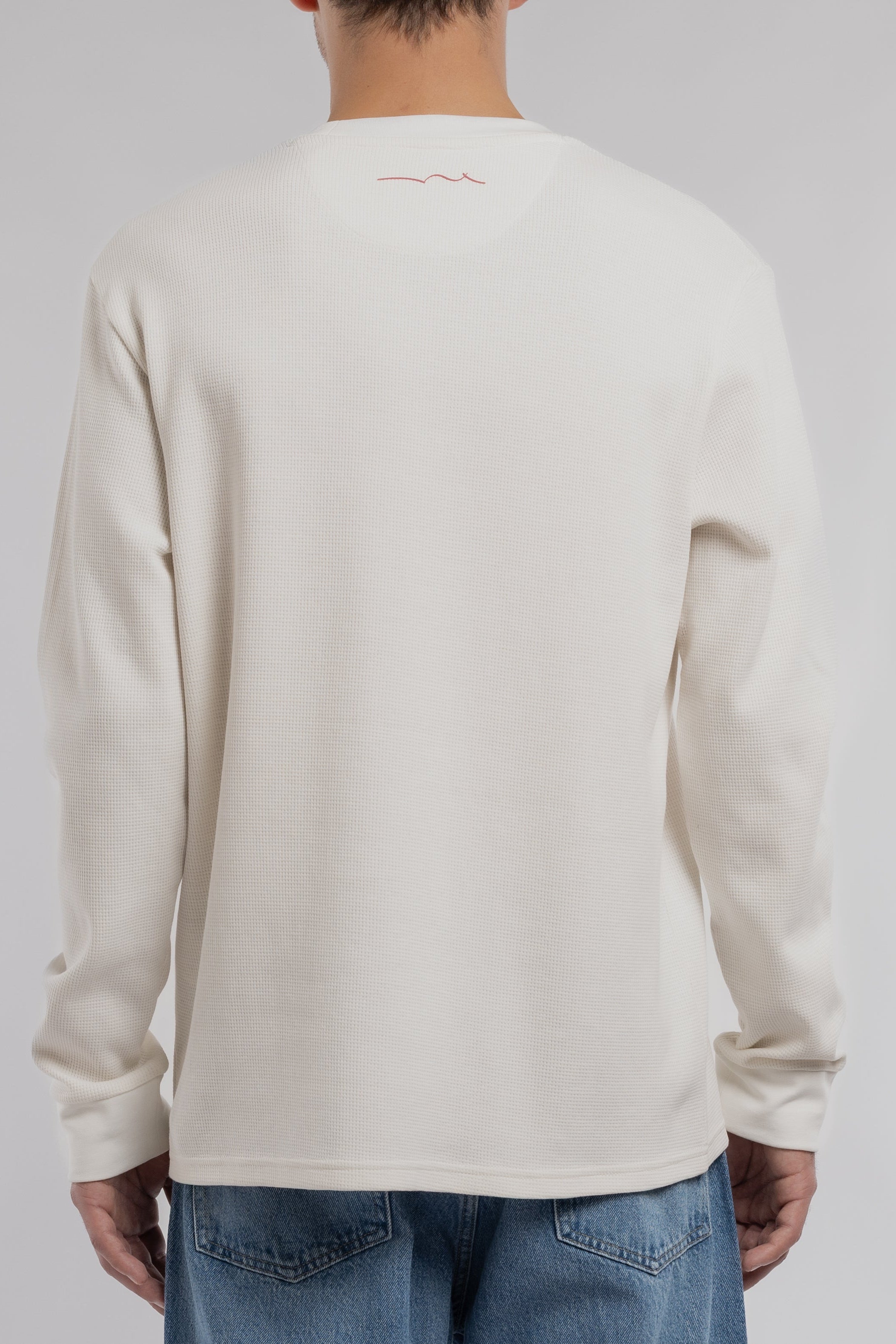 Teddy Smith T-Waffle ML t-shirt manches longues blanc gaufré