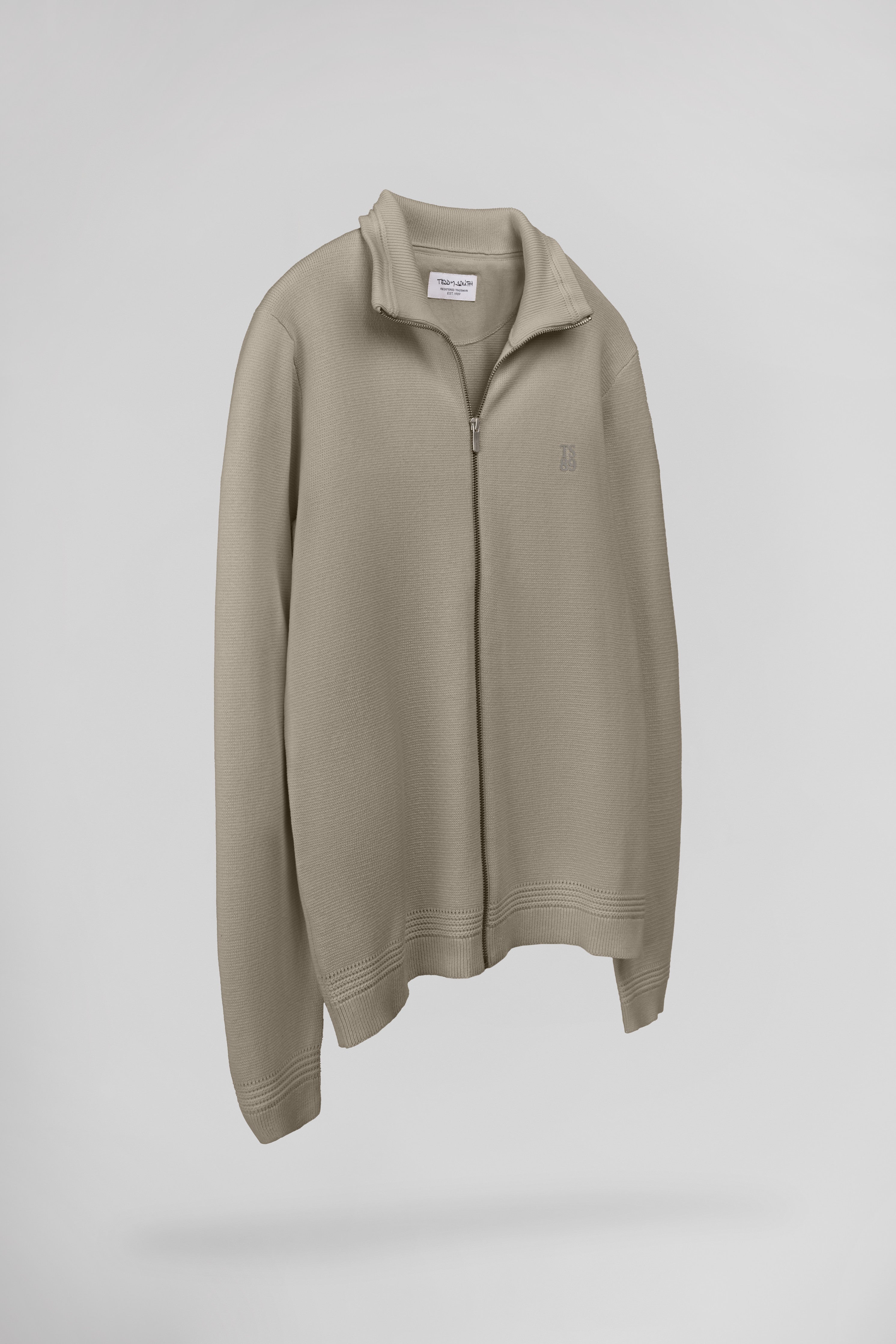 Teddy Smith G-Ettore 2 gilet zippé beige coton