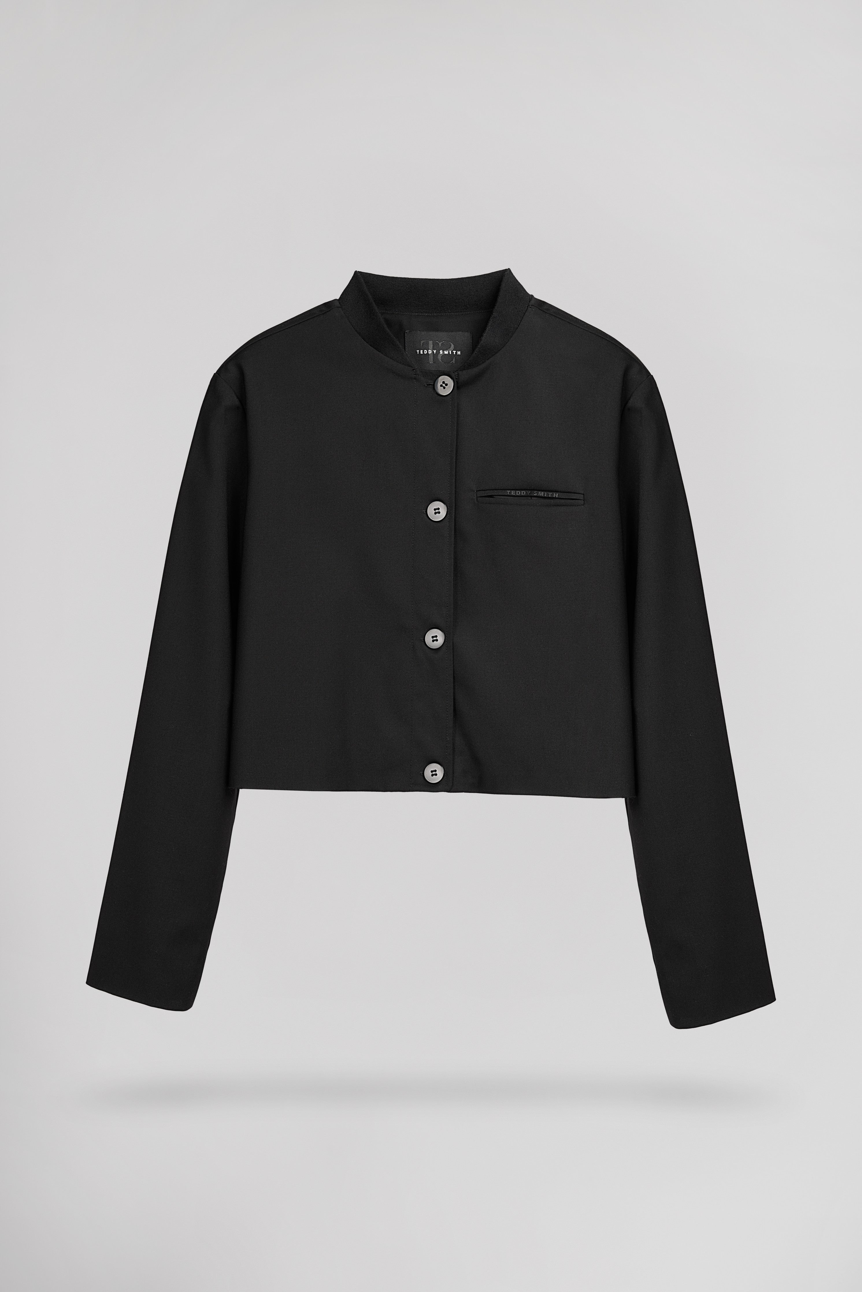 Teddy Smith B-Kendall veste courte doublée noire col montant