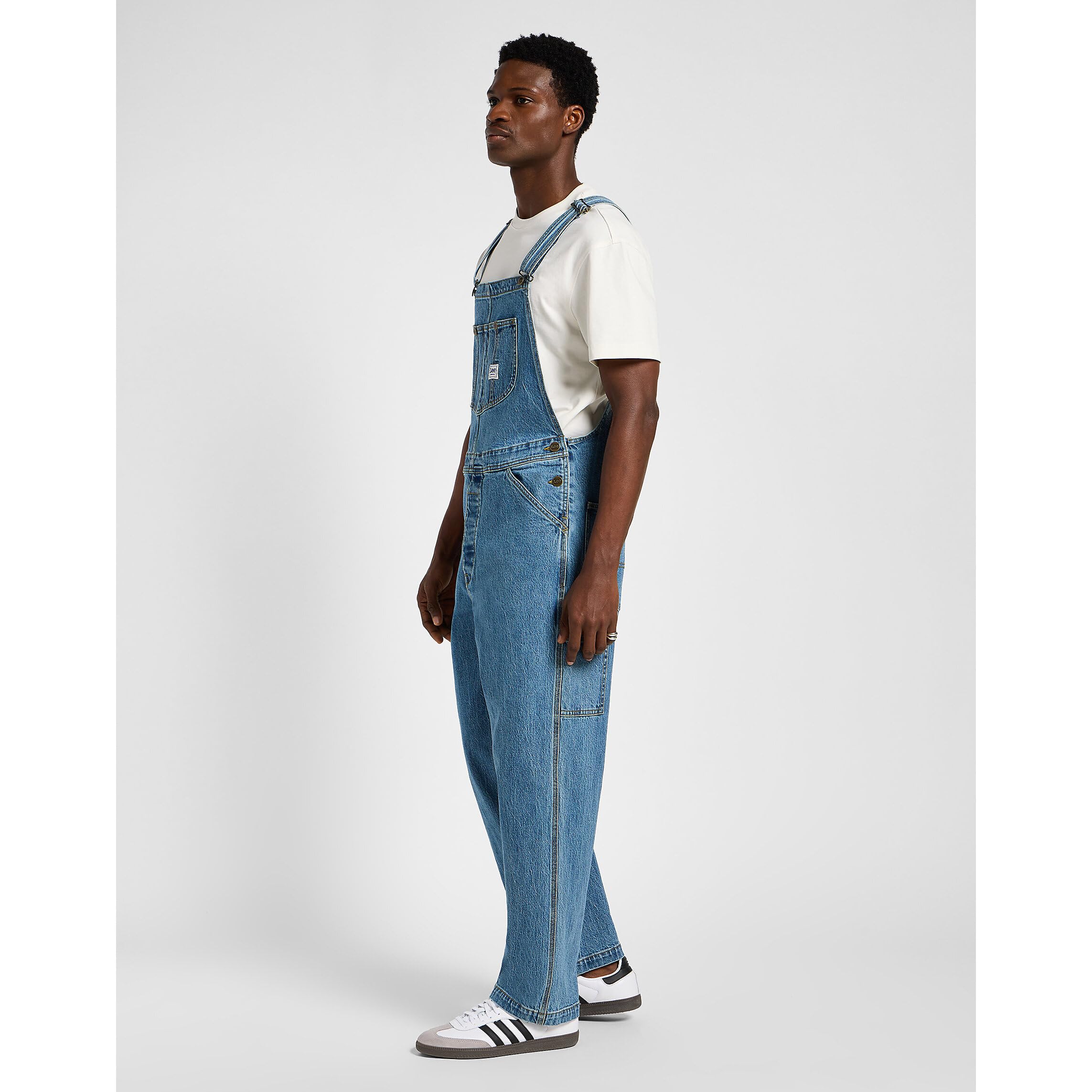 Lee Bib pantalon homme chino délavage Mid Wash