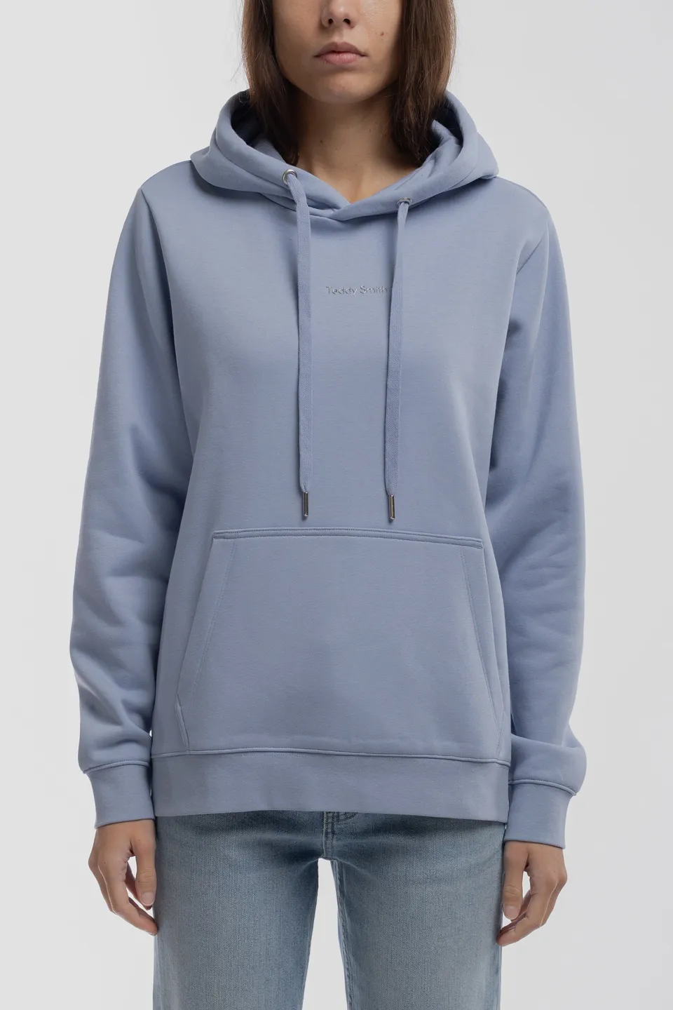 Teddy Smith S-Solene sweat capuche bleu nuageux femme coton