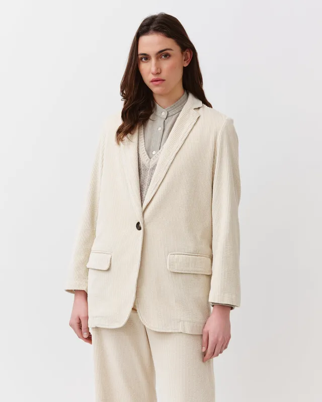 DIEGA VOUZIO veste écru velours coton