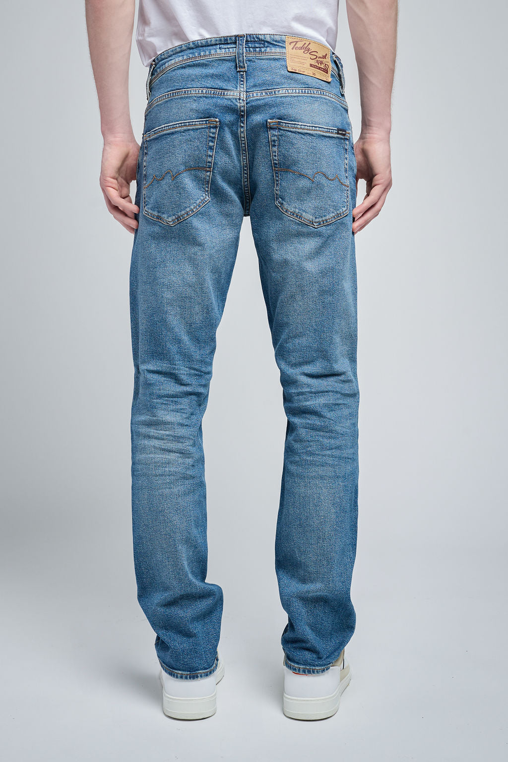 Teddy Smith REG L32 jean droit vintage dark coton