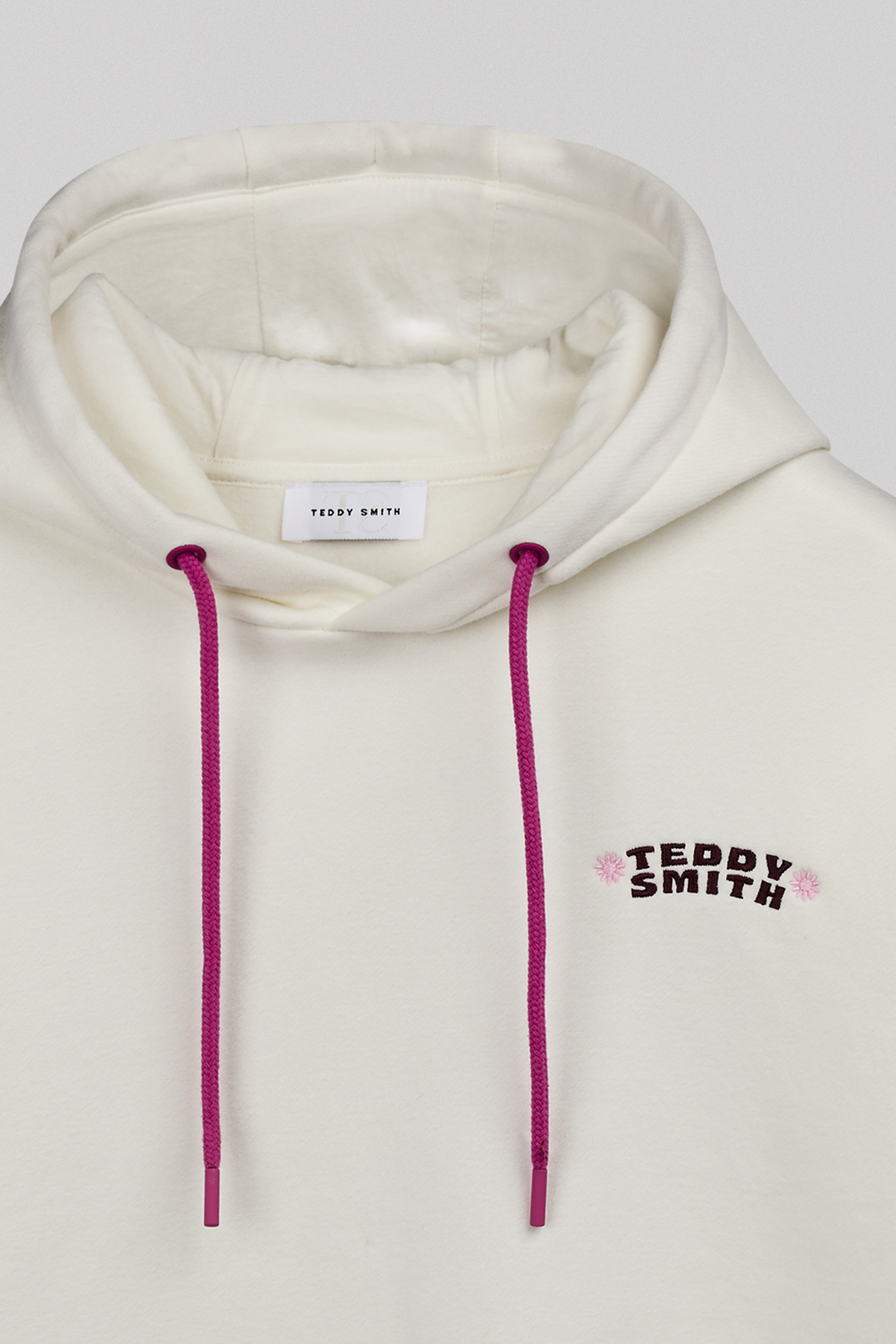Teddy Smith S-Bird Hoody sweat capuche blanc femme brodé