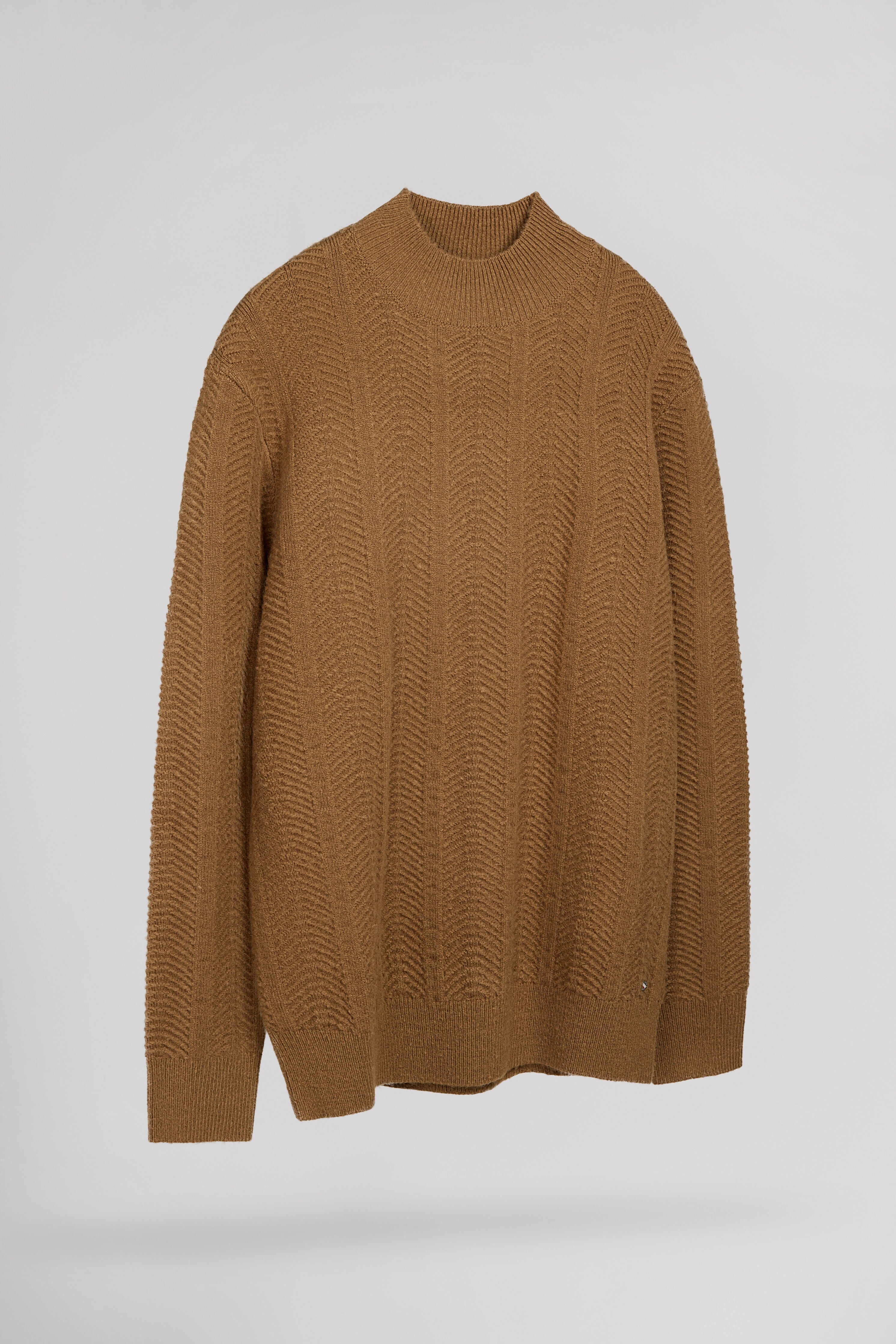 Teddy Smith P-Bacary pull col montant noisette maille