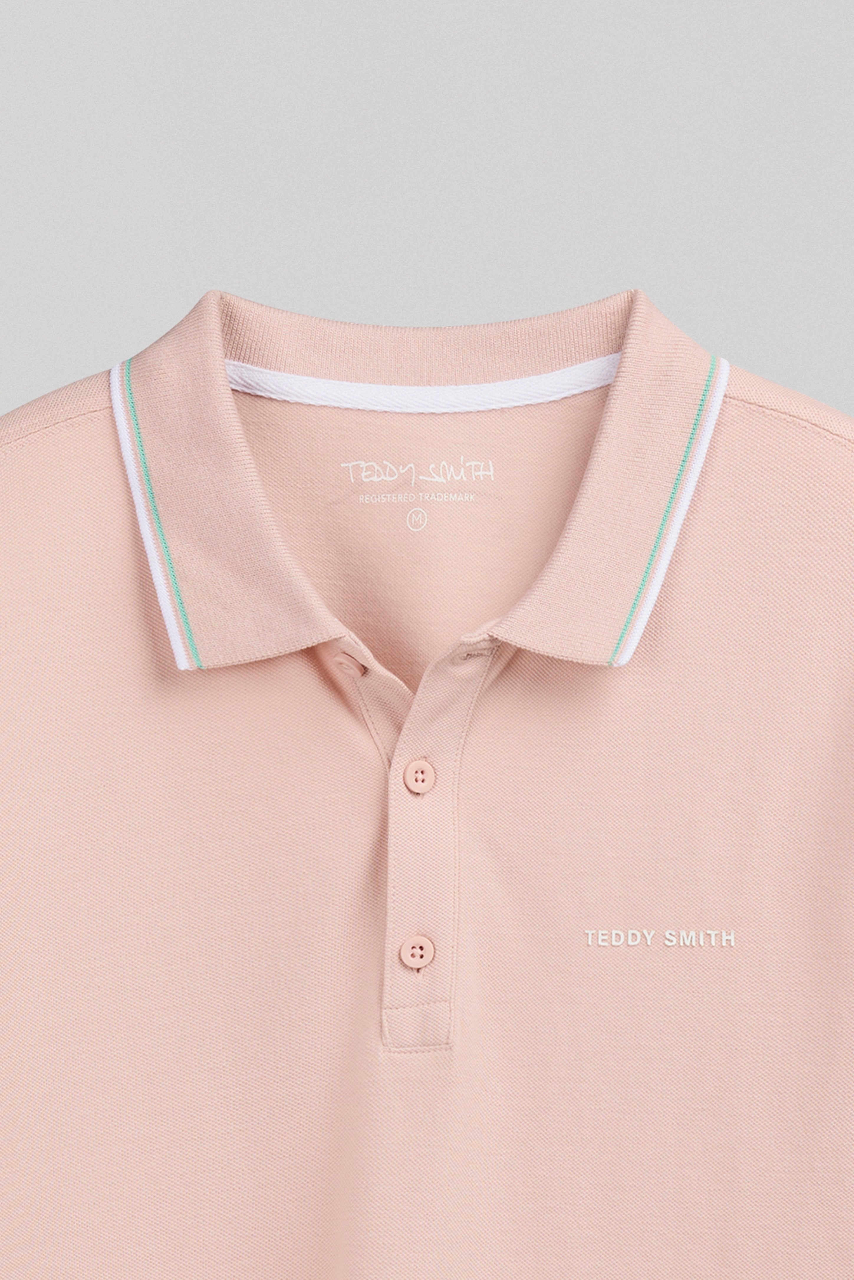 Teddy Smith Pasian 2 MC polo rose pastel coton