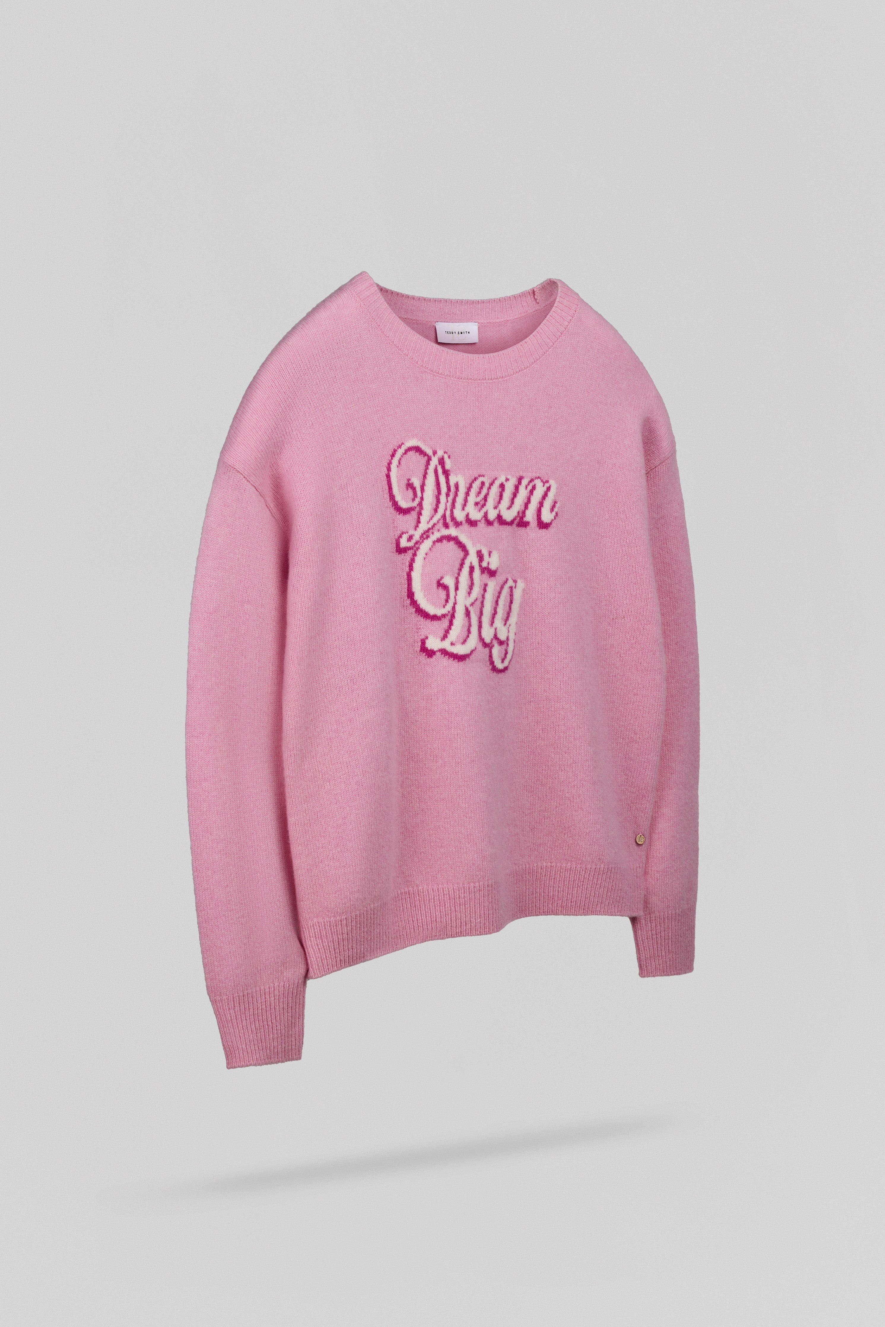 Teddy Smith P-Nelo pull rose bonbon femme laine