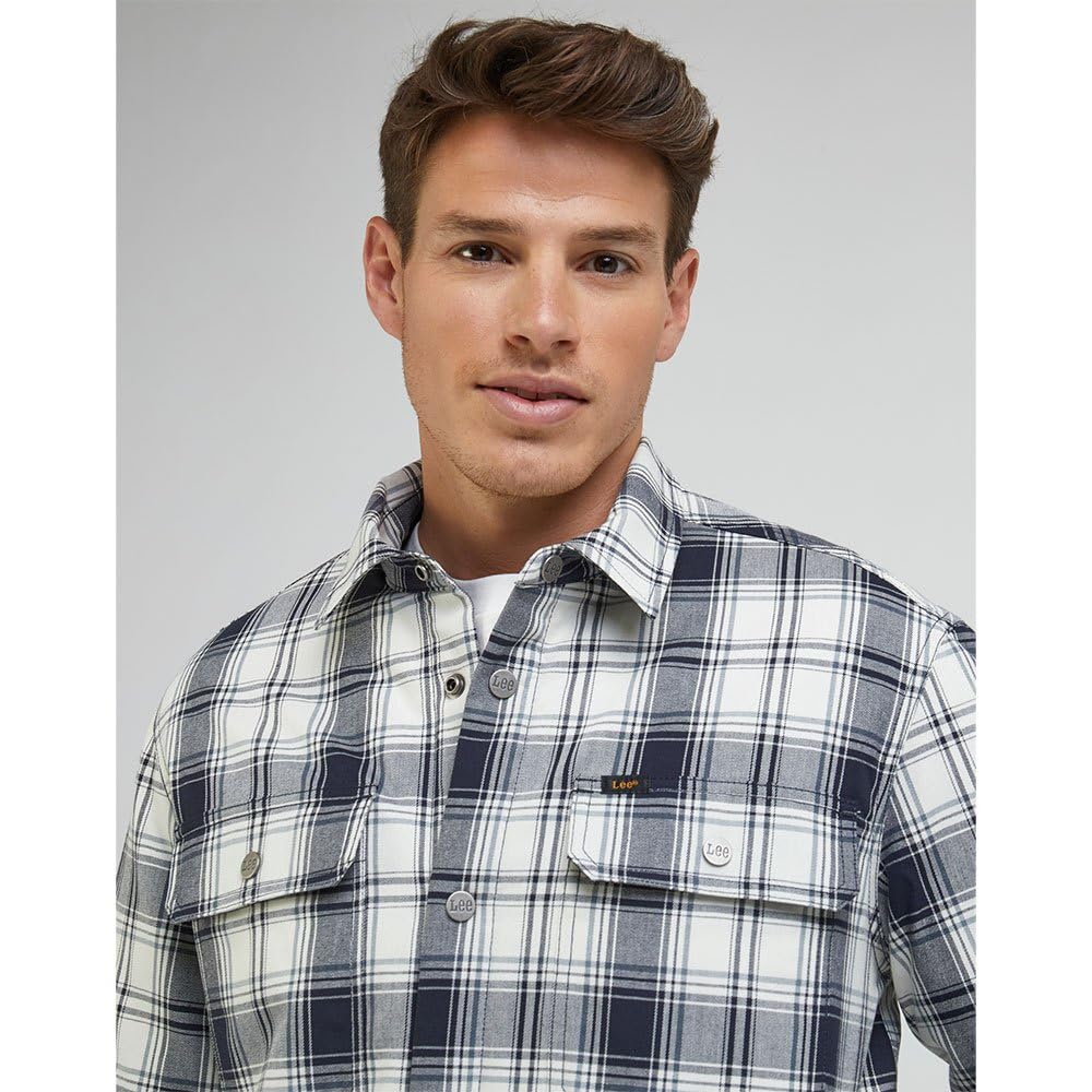 Lee Workwear Overshirt surchemise homme S écru coton