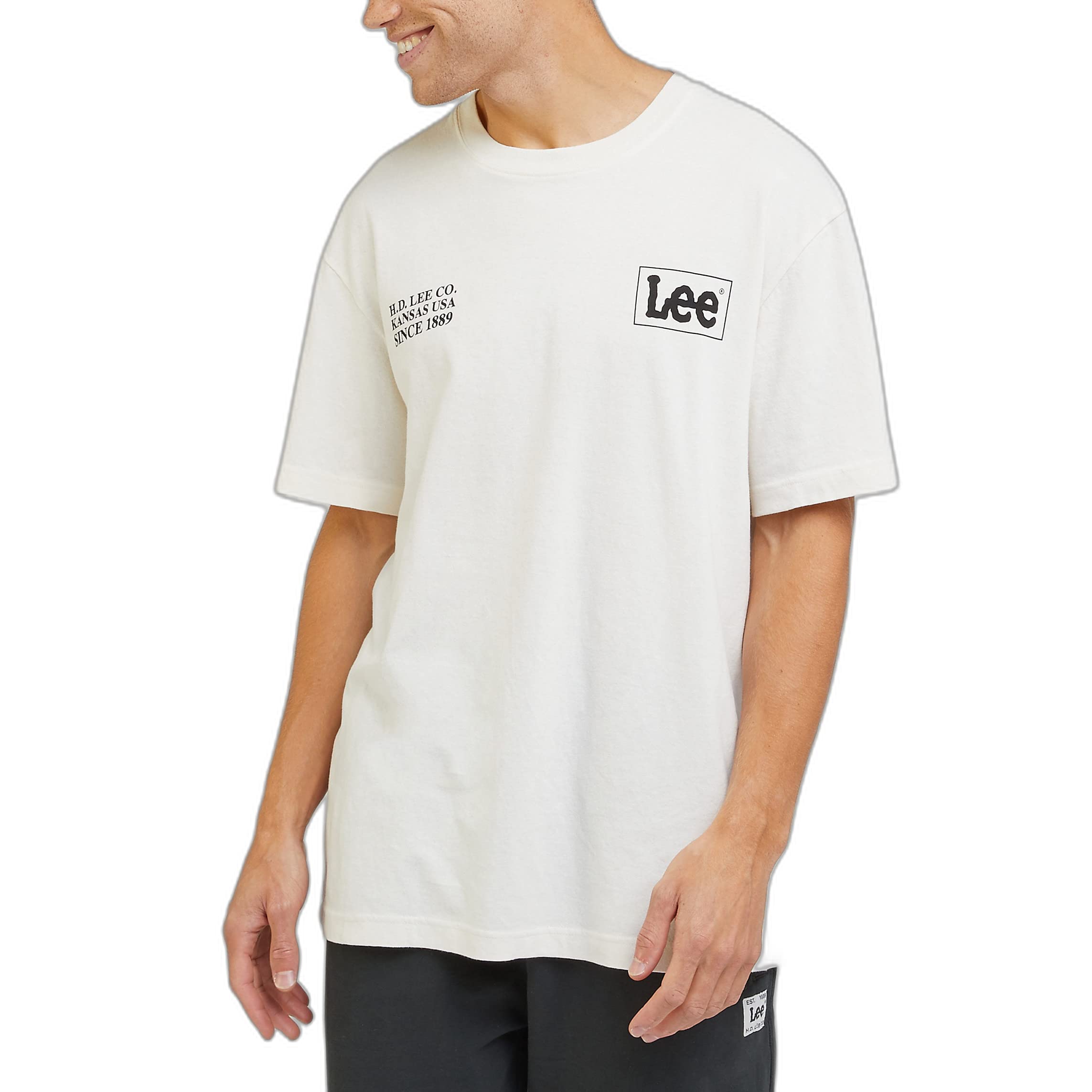 Lee Logo Loose Tee t-shirt homme noir délavé coton