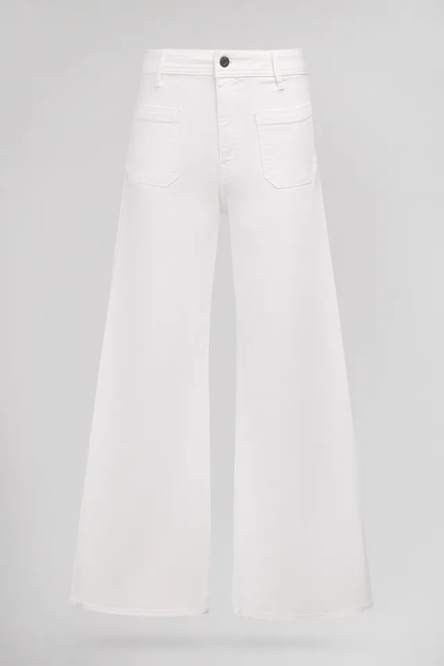 Teddy Smith P-Josefa 4PP jean flare blanc taille haute