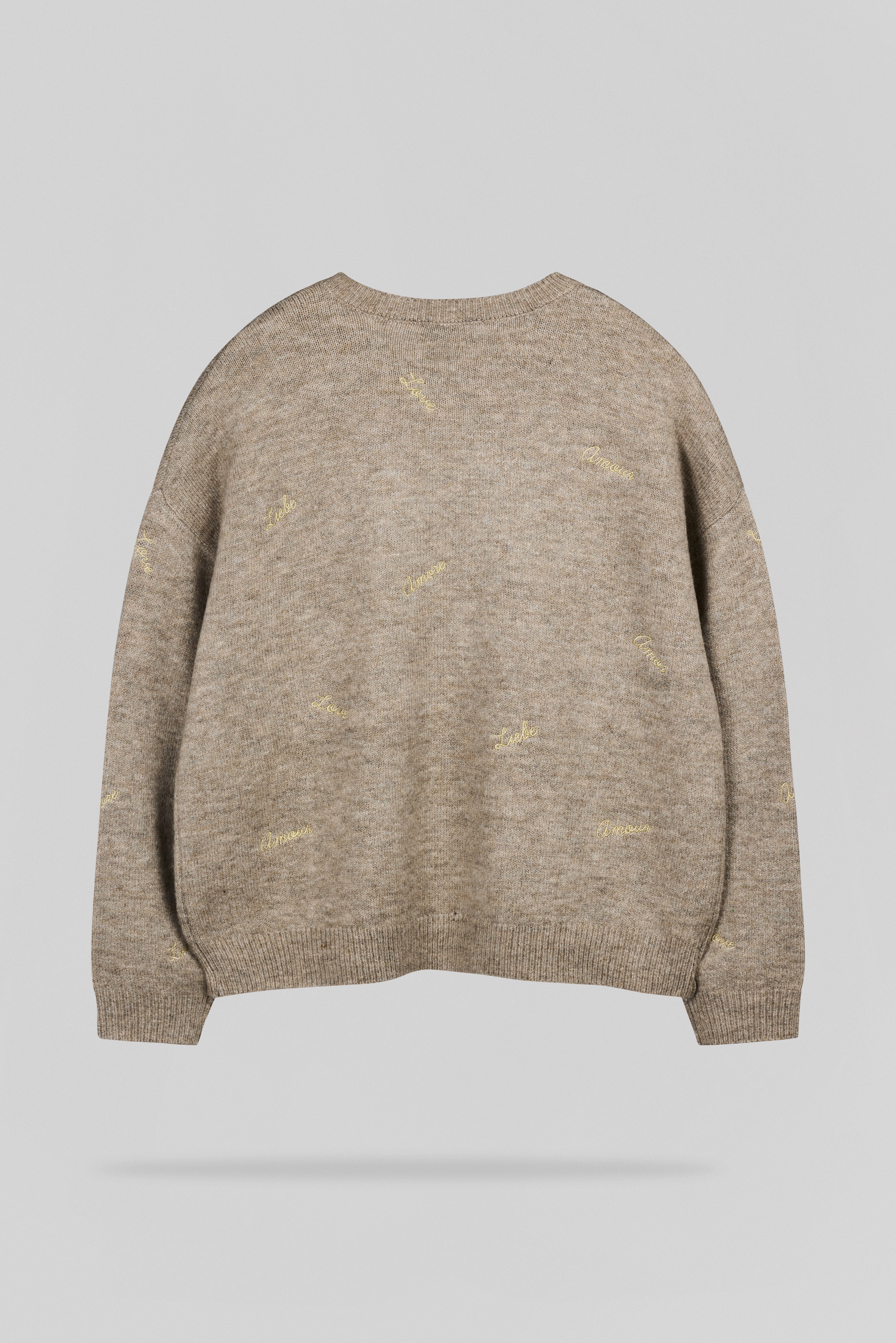 Teddy Smith P-Elie Wolf pull beige brodé femme