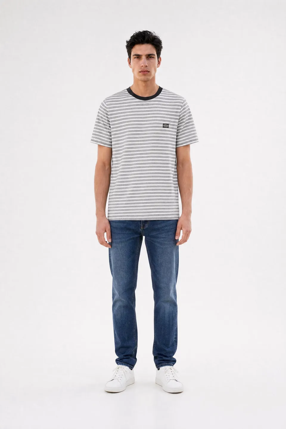 Teddy Smith T-Matias MC t-shirt homme noir rayé
