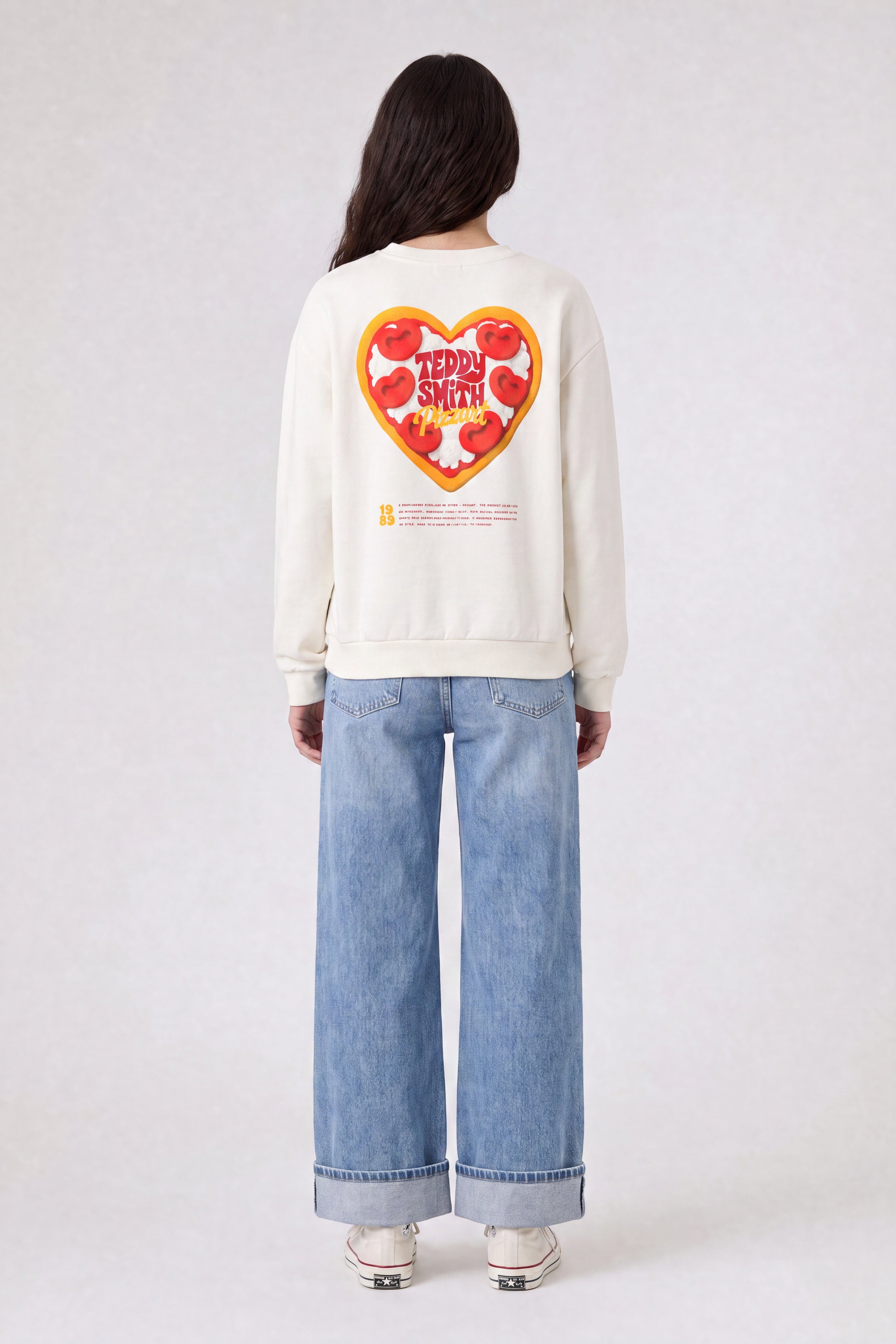 Teddy Smith S-Ely RC JR sweat blanc fille