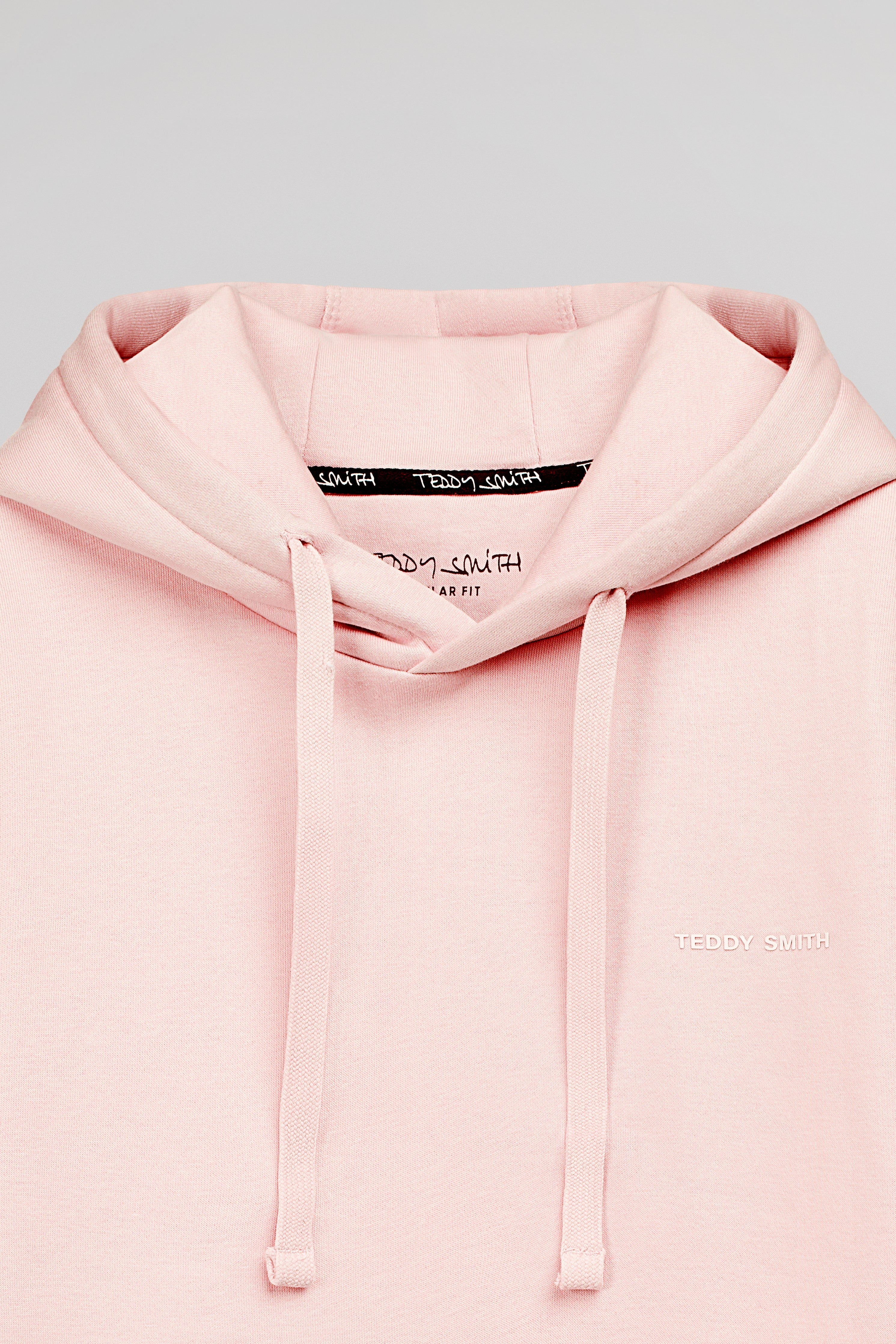 Teddy Smith S-Nark Hoody sweat capuche rose pastel molleton