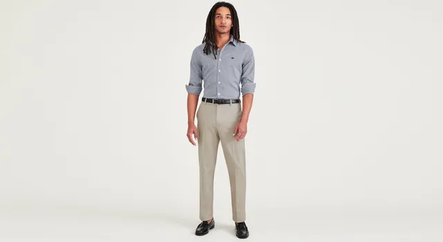Dockers Signature Iron Free chino slim beige à pli