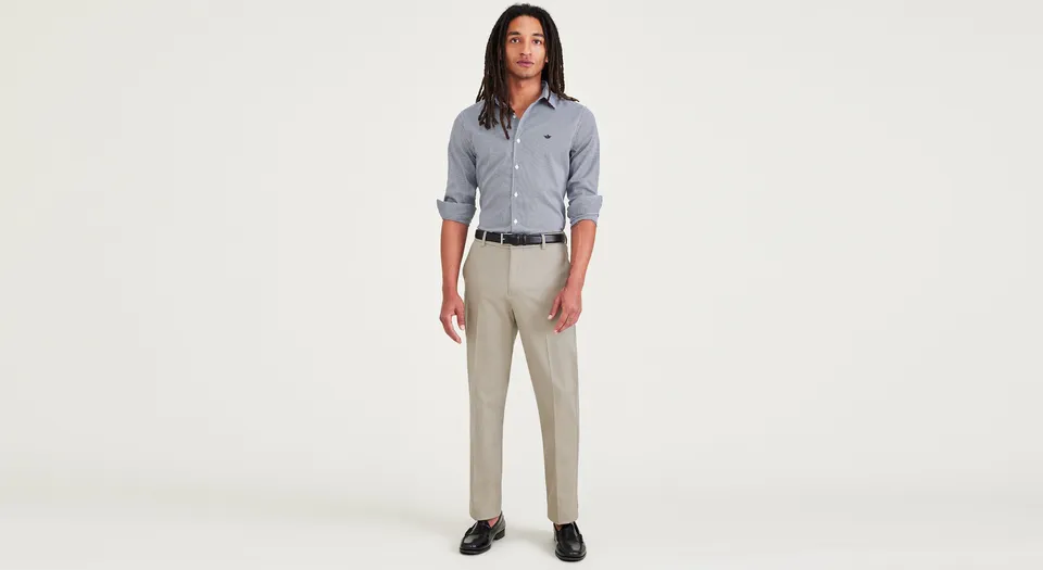 Dockers Signature Iron Free chino slim beige à pli