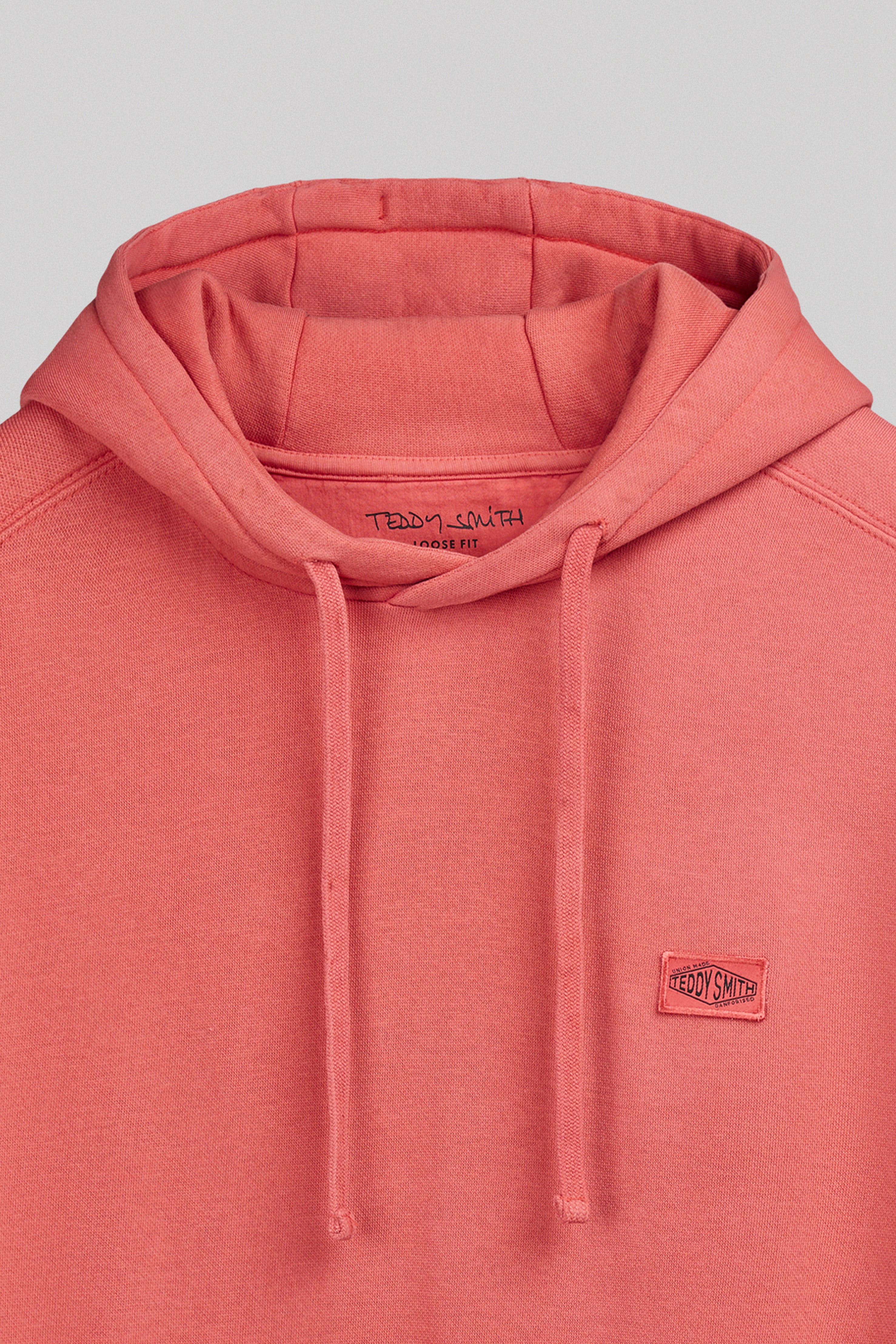 TEDDY SMITH S-NATEO HOODY hoodie homme rouge coquelicot loose