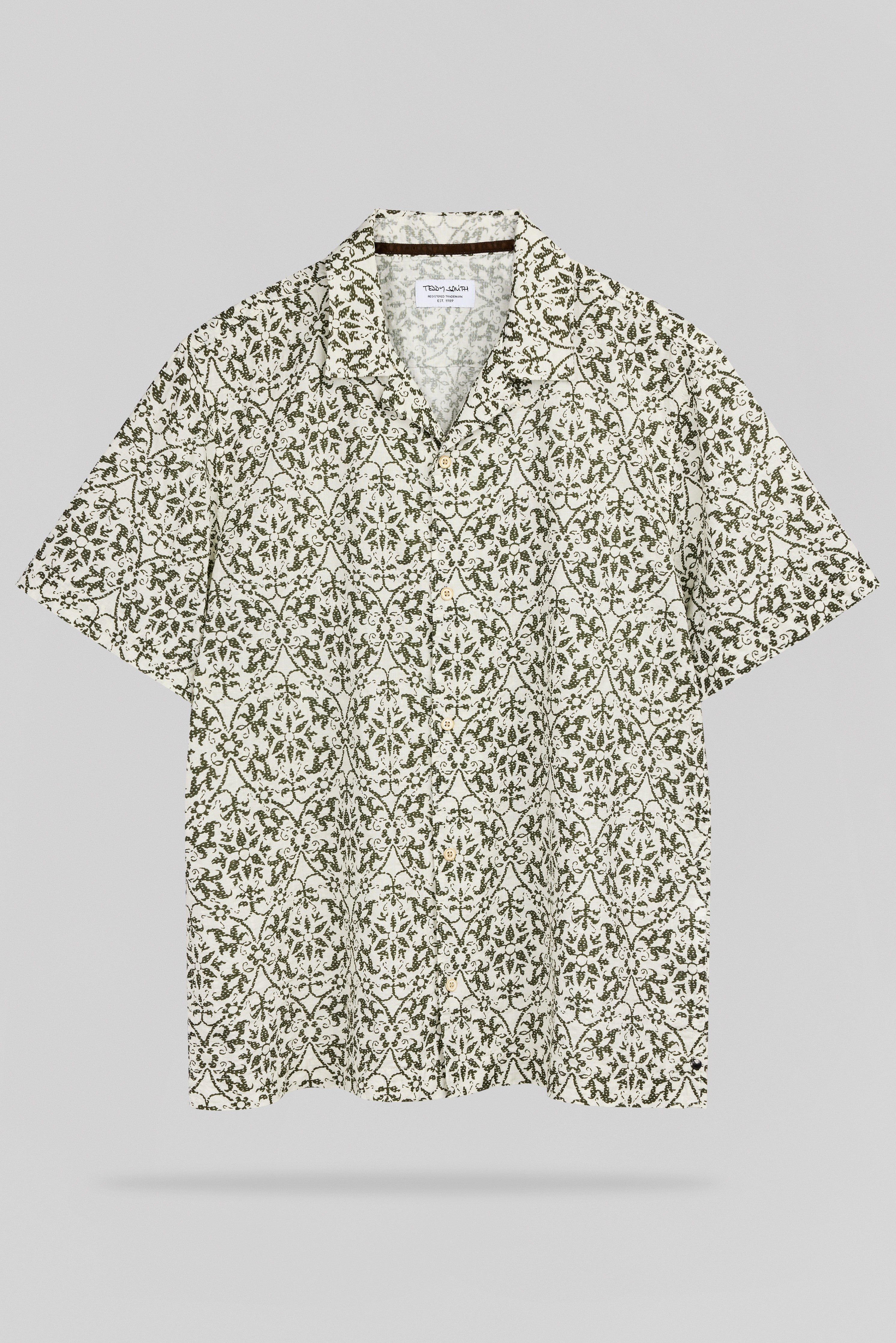 Teddy Smith C-Raymond MC chemise homme cream imprimé