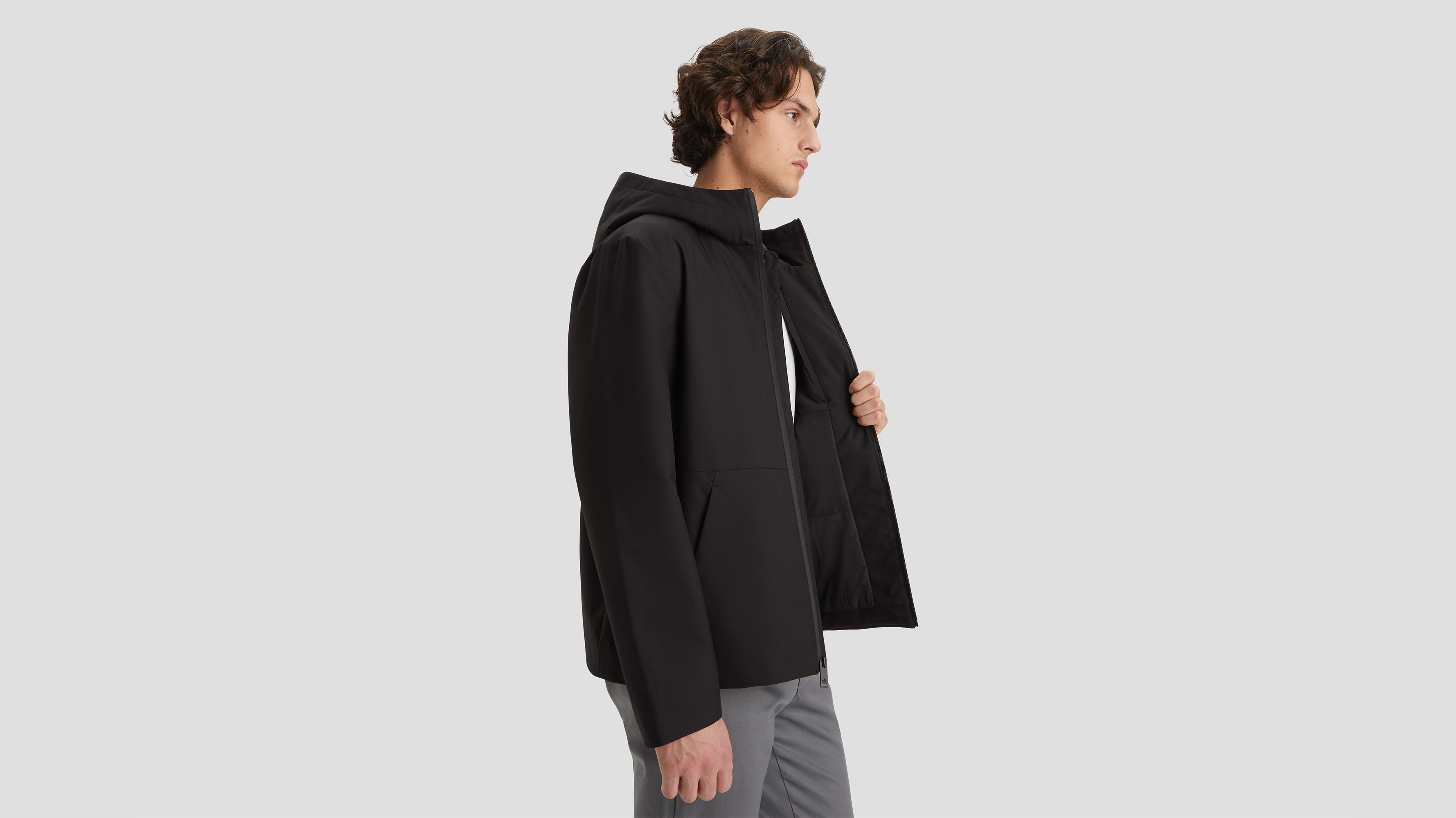 Dockers Softshell Modern veste noire à capuche