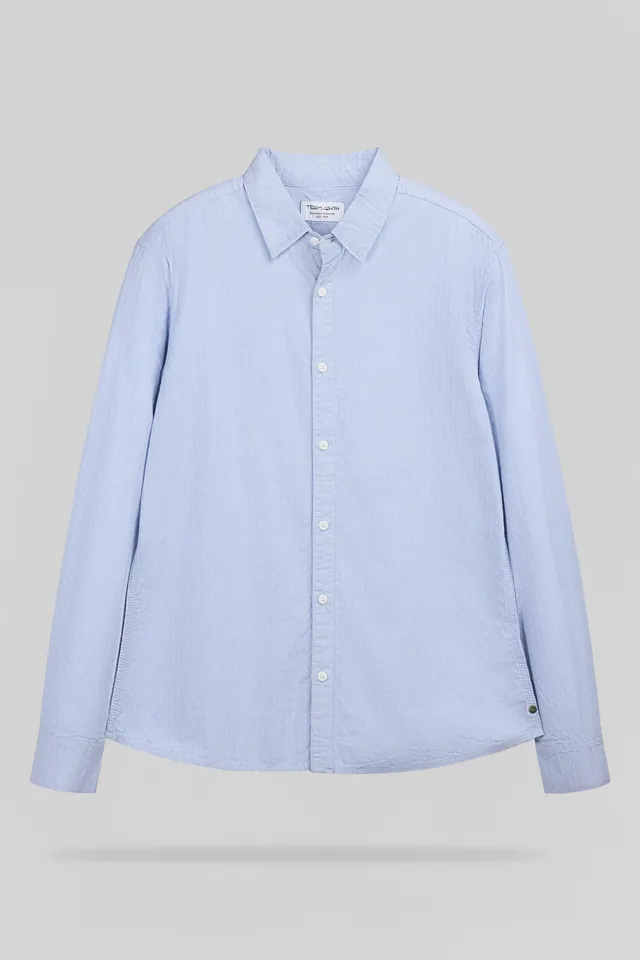 Teddy Smith C-DOBBY ML chemise homme bleu pastel