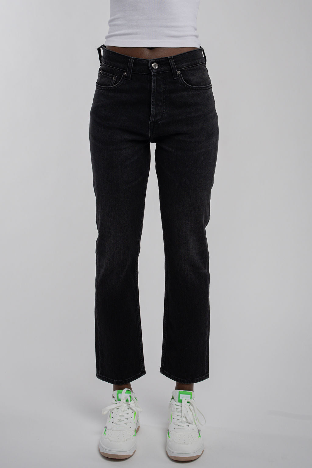 Teddy Smith P-Ginger Straight Jean droit black used taille haute