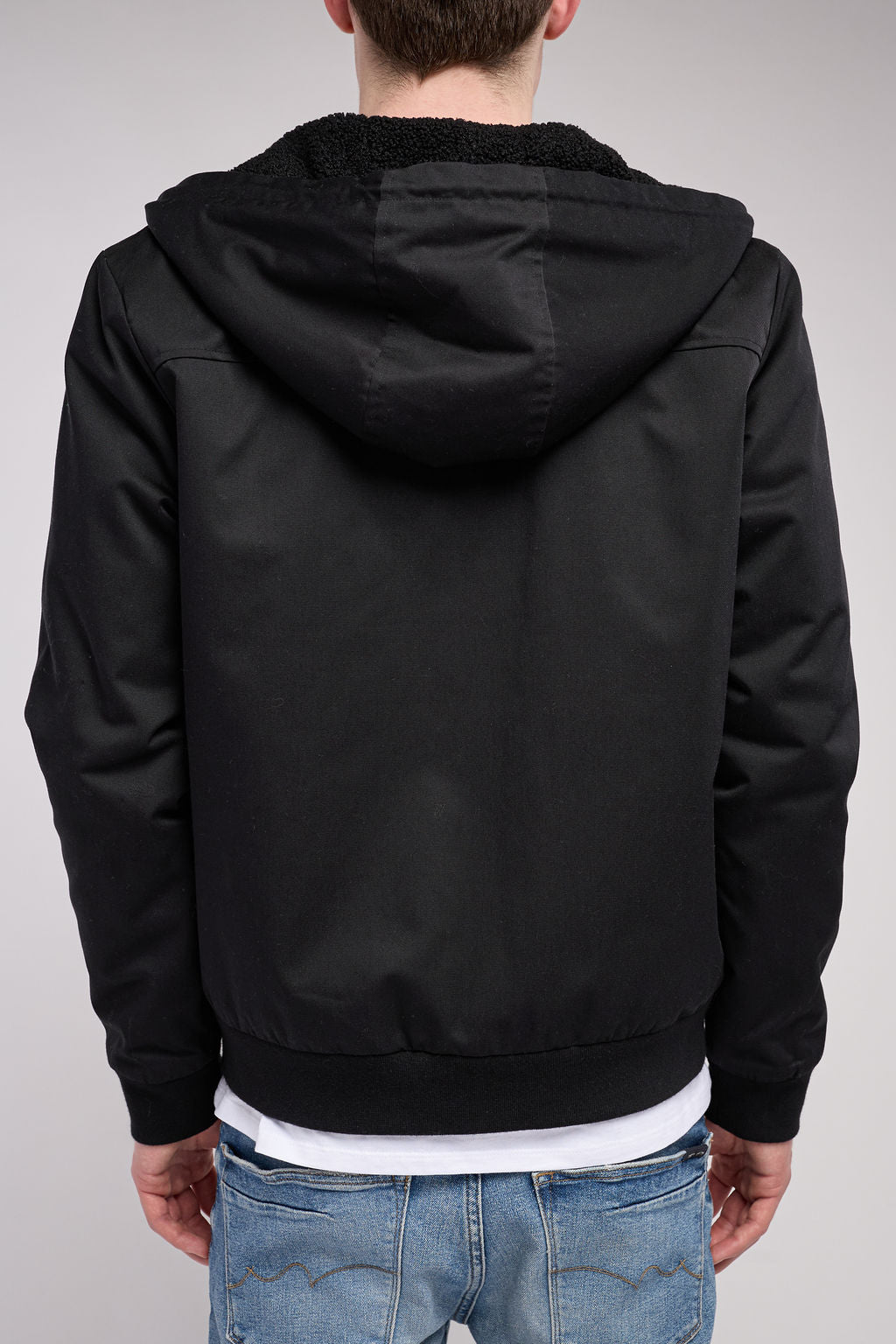 Teddy Smith B-Sanson blouson capuche noir sherpa