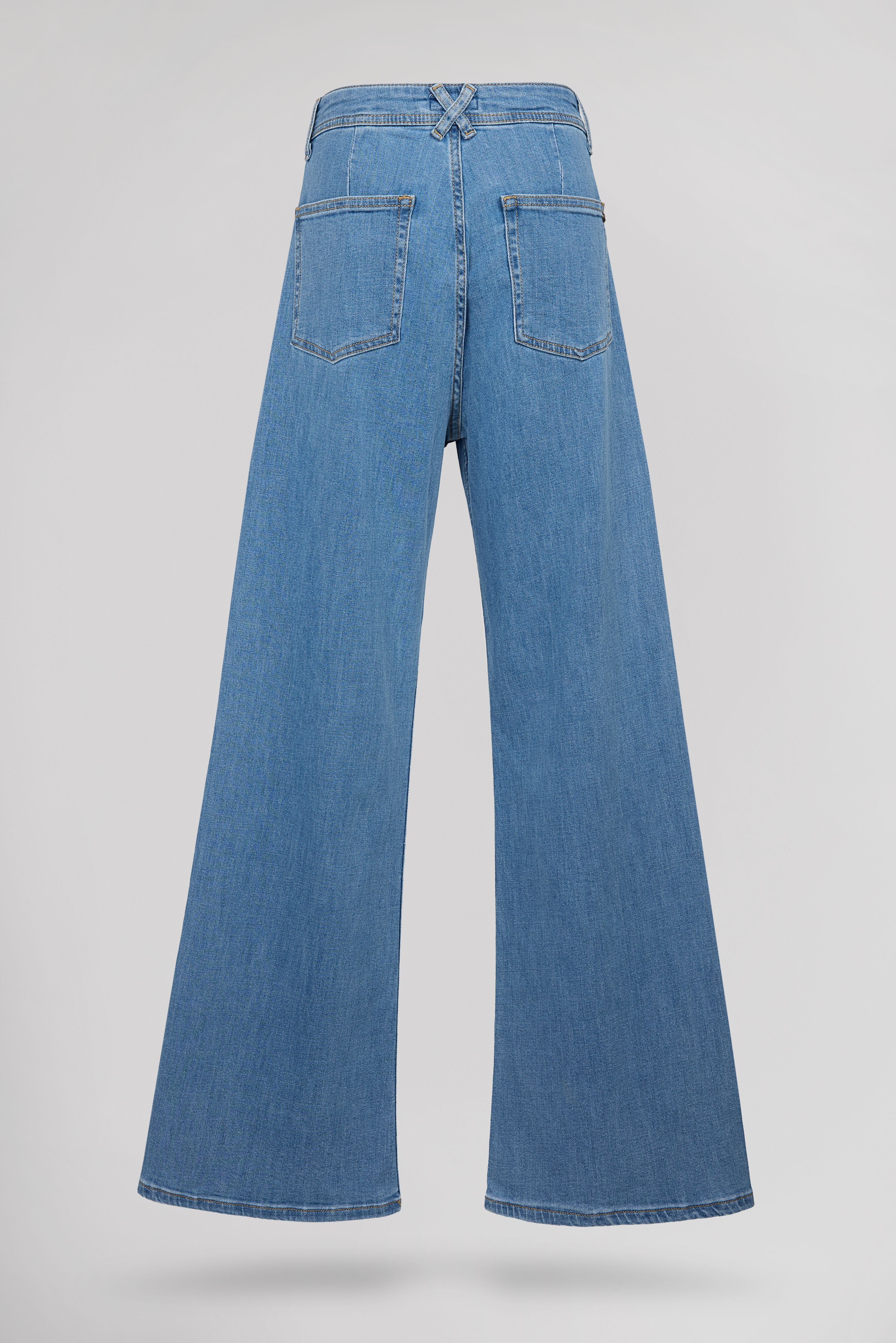 Teddy Smith P-Josefa 4PP jean flare indigo clair taille haute