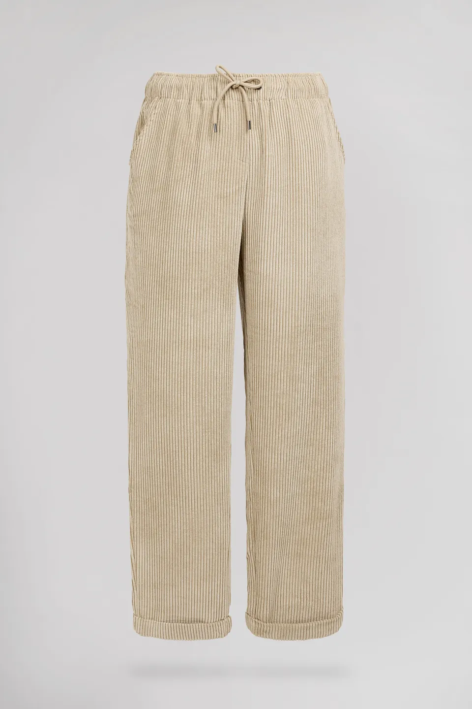 Teddy Smith Velours JR pantalon fille beige clair élastique