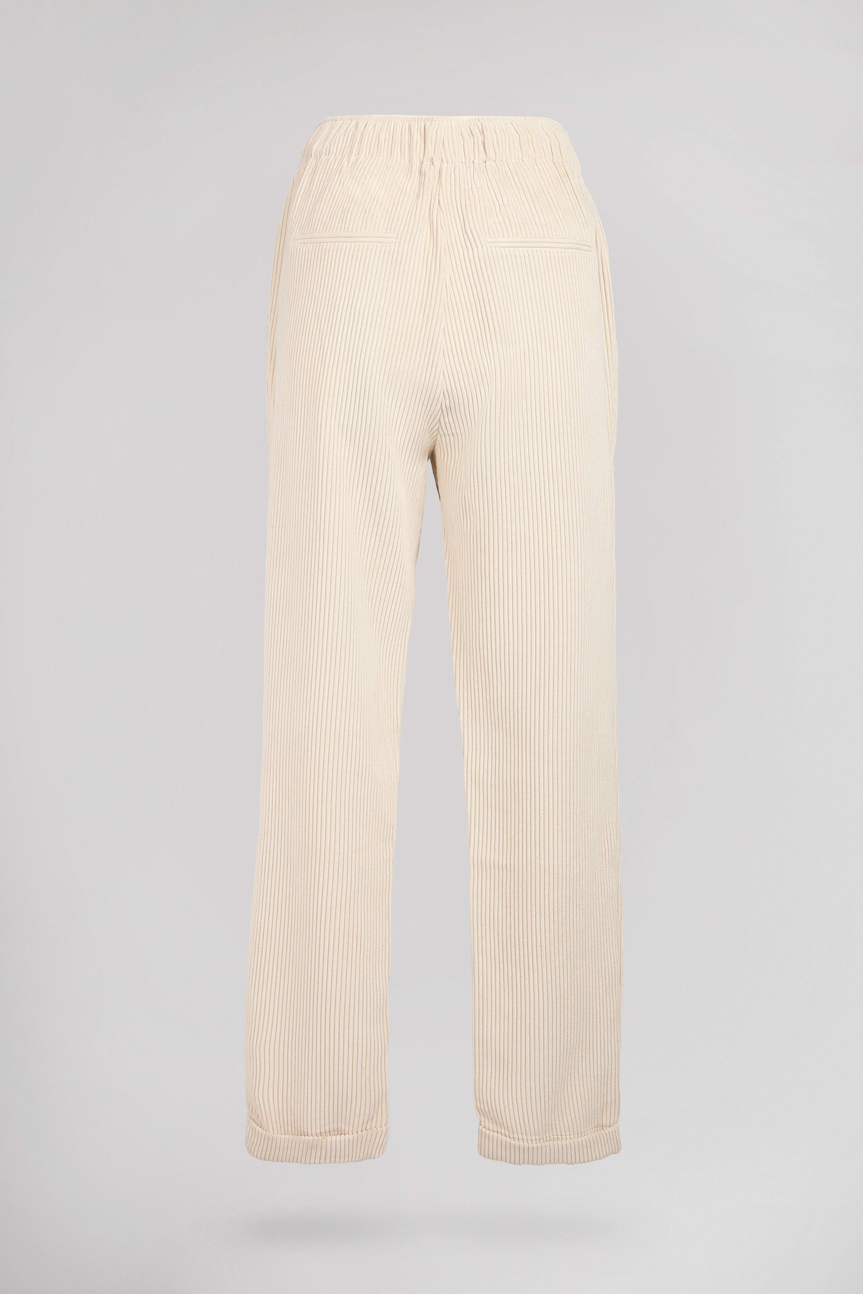 Teddy Velours Beige Clair pantalon velours femme taille élastiquée