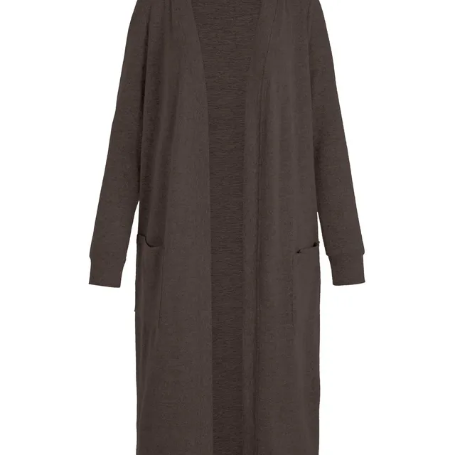 Noisy May gilet long ouvert cardigan doux à poches
