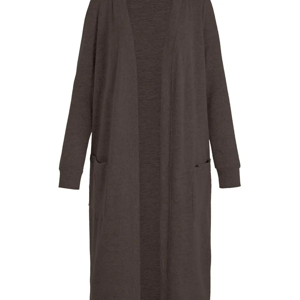 Noisy May Gilet long ouvert maille brossée