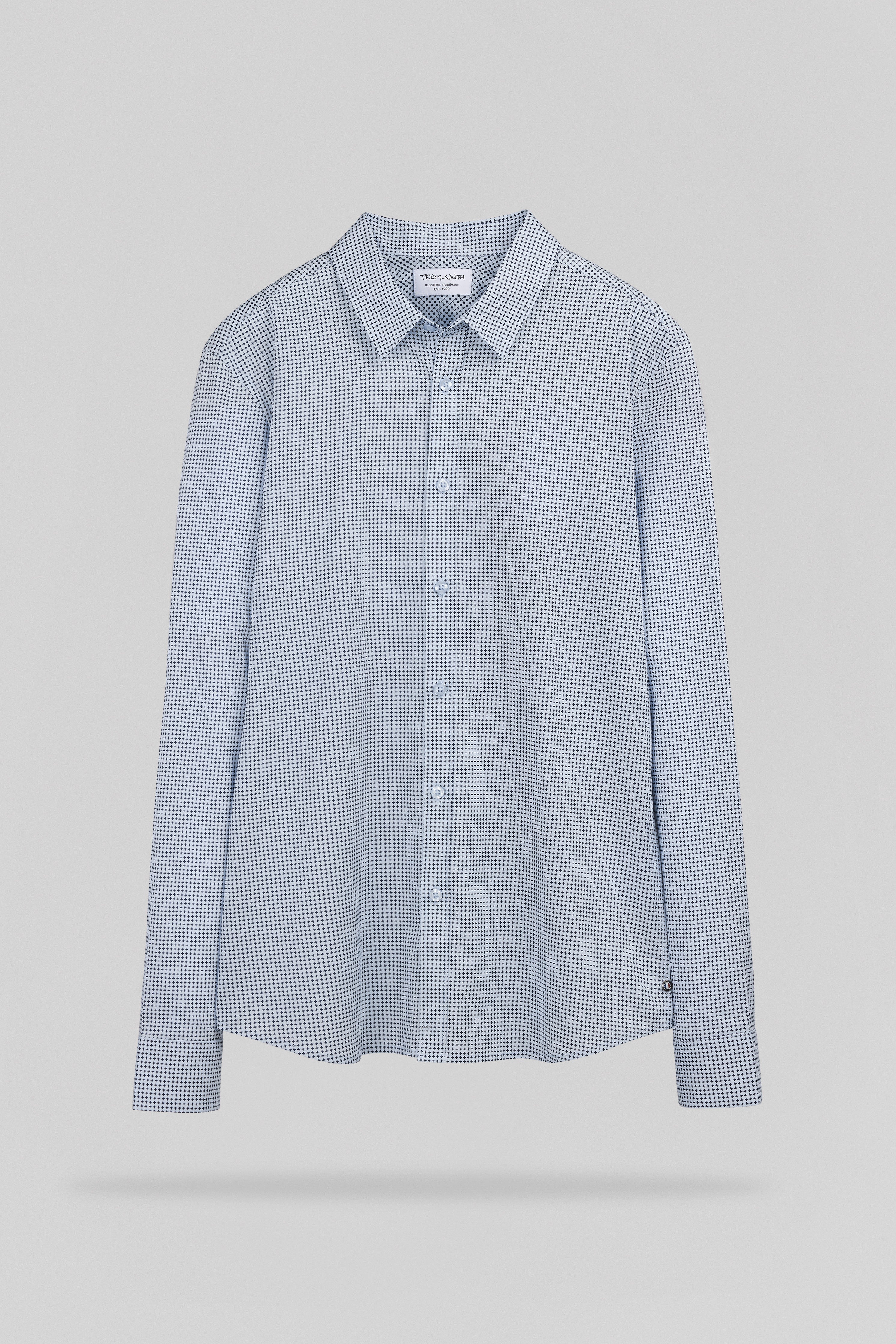 Teddy Smith Carton ML Pastel Blue chemise cintrée imprimé