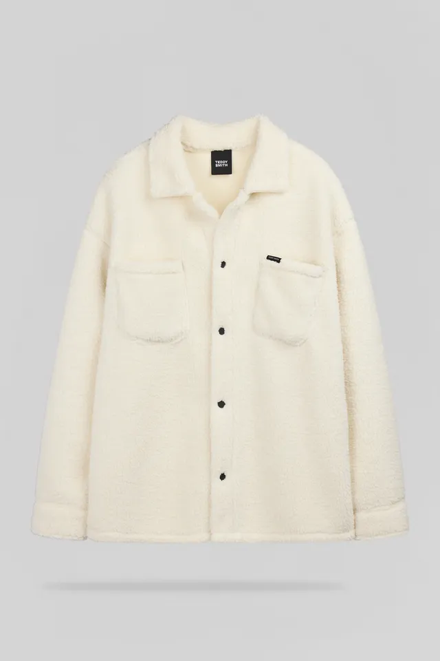 Teddy Smith C-Sweet surchemise blanc ivoire sherpa