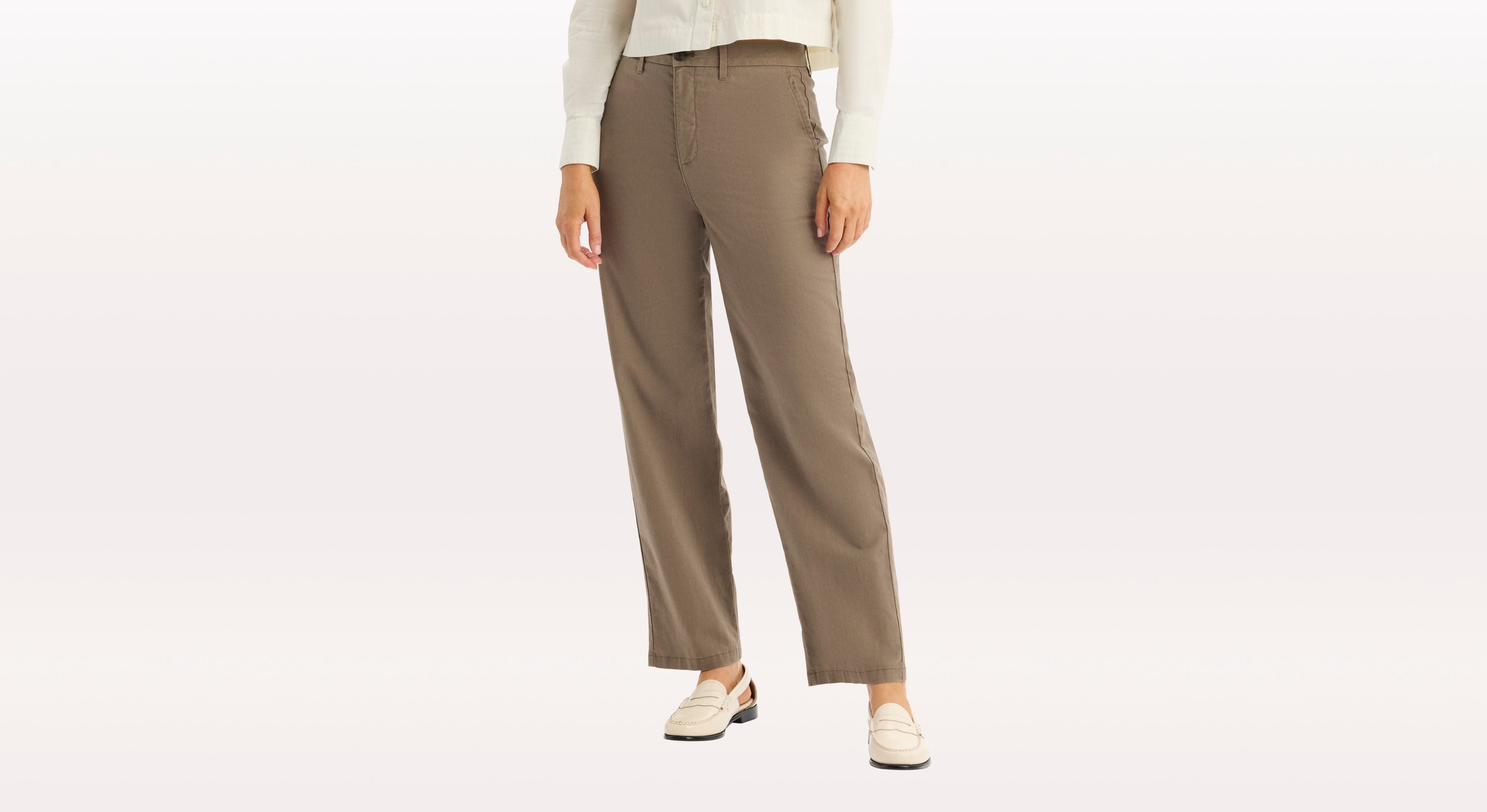 Dockers Blake chino droit femme marron taille haute