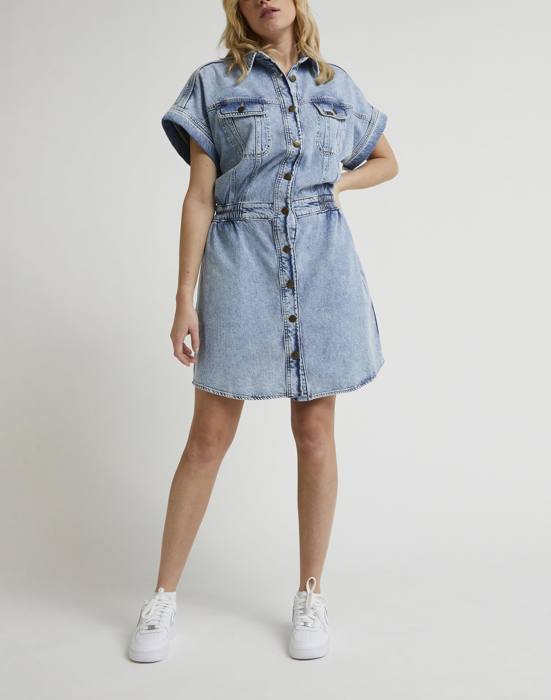 Lee Rider robe chemise denim femme XXL délavée