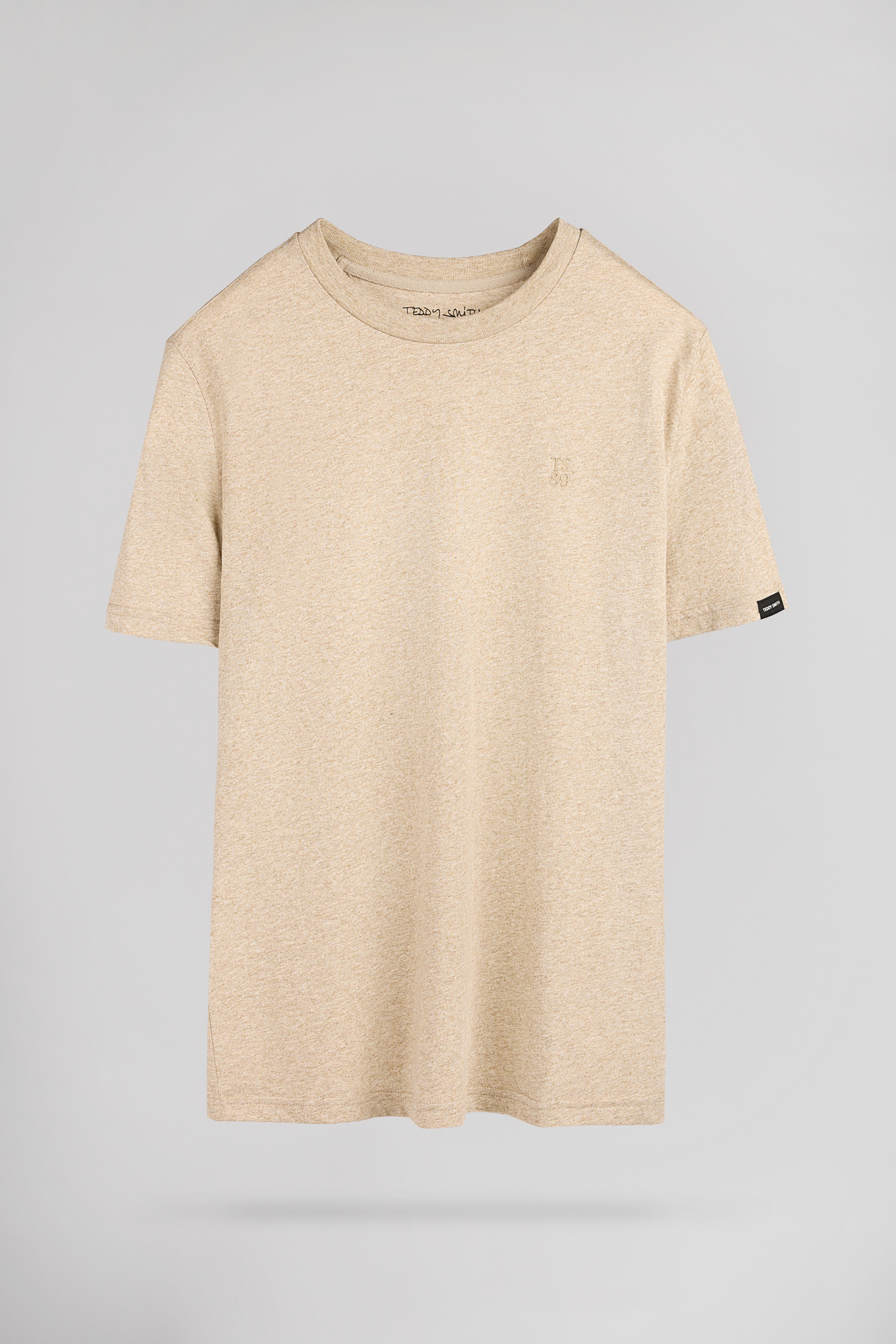 Teddy Smith T-Narvik MC t-shirt homme beige chiné