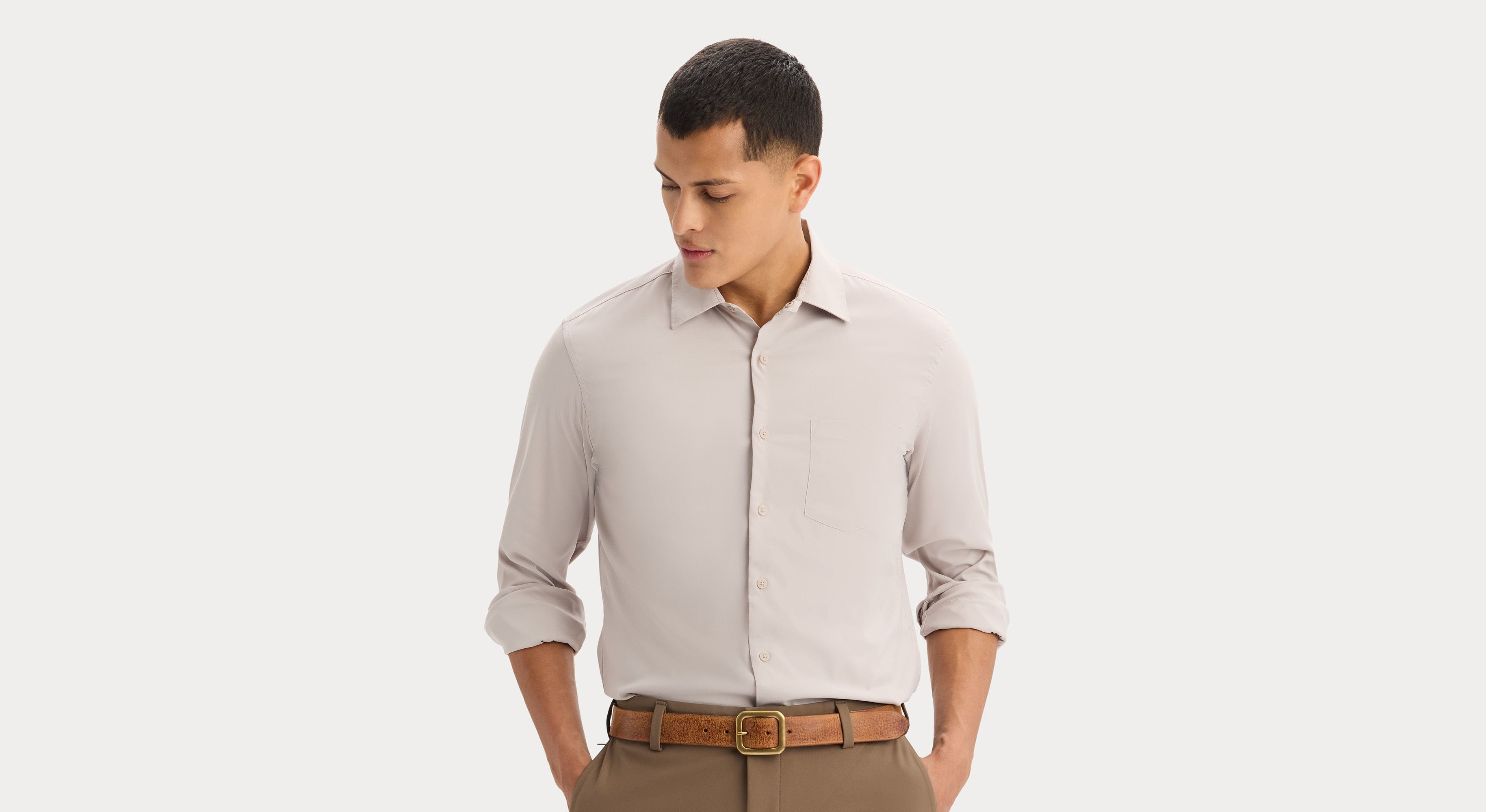 Dockers Go Shirt Chemise manches longues violet stretch