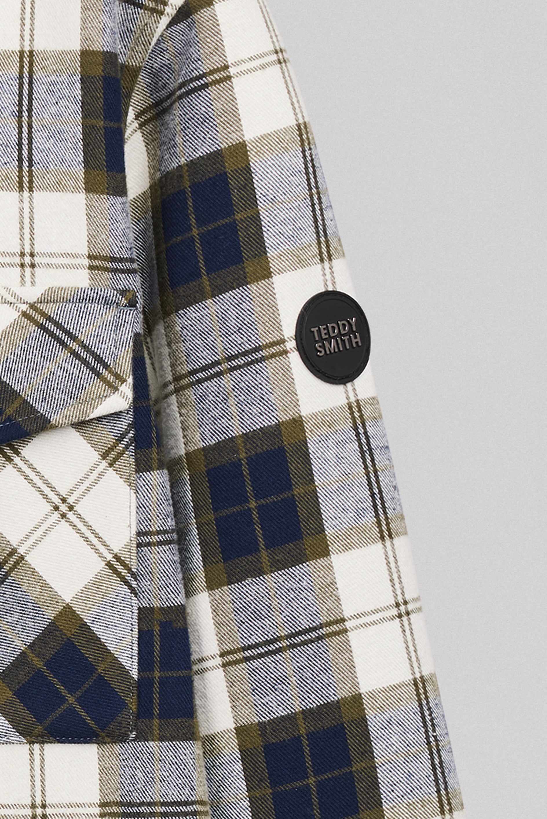 TEDDY SMITH B-JOHAN surchemise homme dark navy carreaux polaire