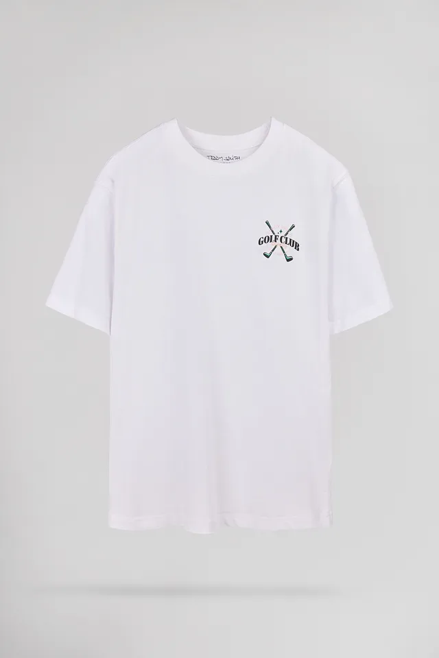 Teddy Smith T-Damien MC t-shirt homme blanc coupe ample
