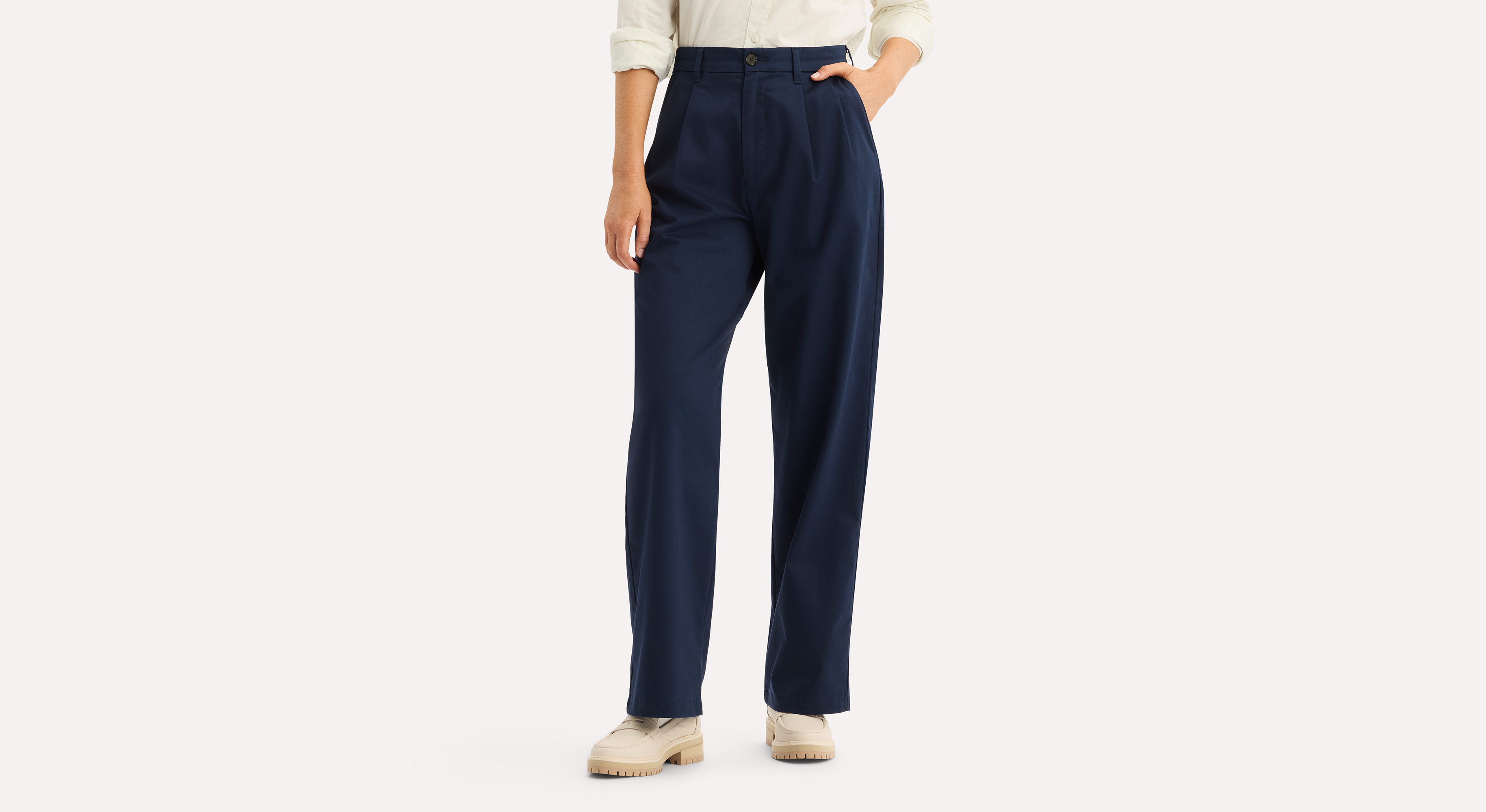 Dockers Signature khaki large taille haute bleu 28