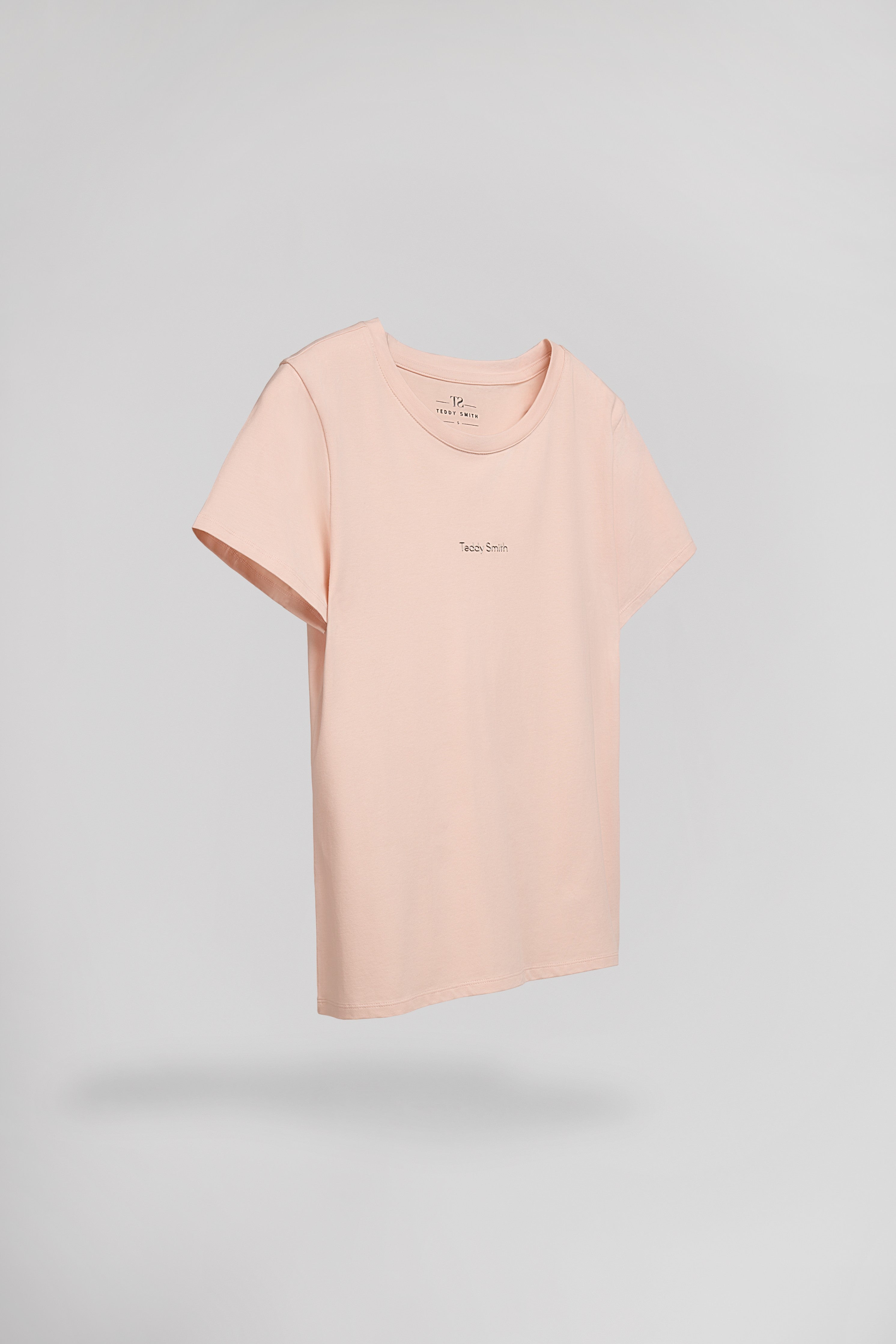 Teddy Smith T-RIBELLE MC t-shirt femme rose pale droit