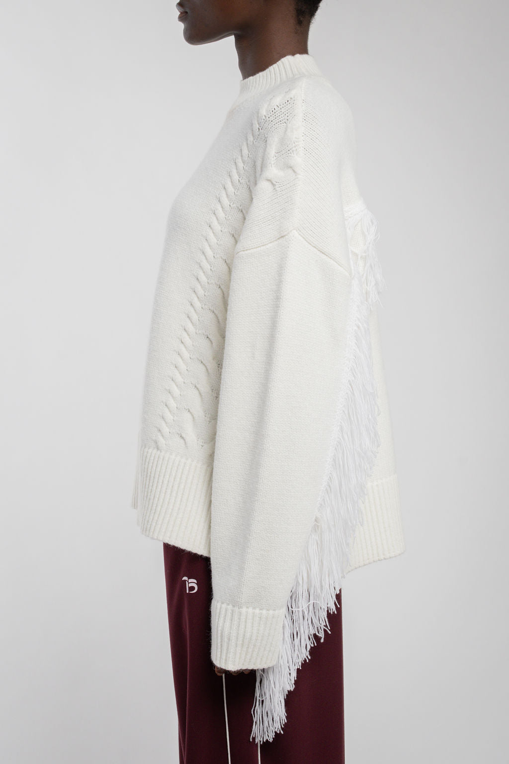 Teddy Smith P-Jennah pull blanc femme torsades