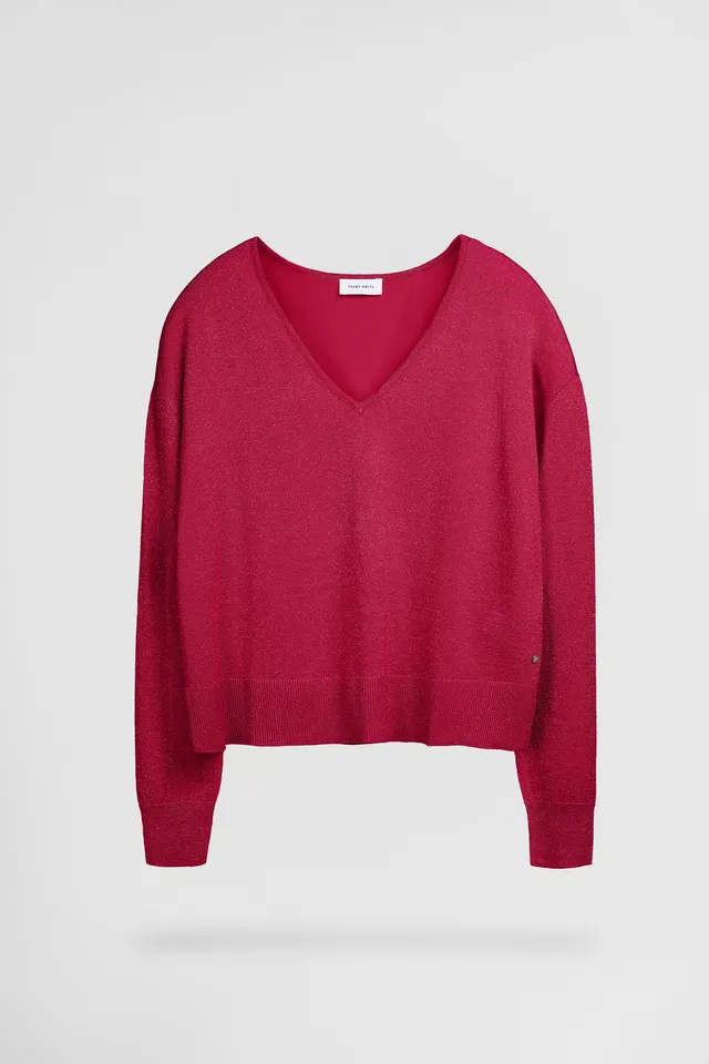 Teddy Smith P-Lizie pull rose fushia femme lurex
