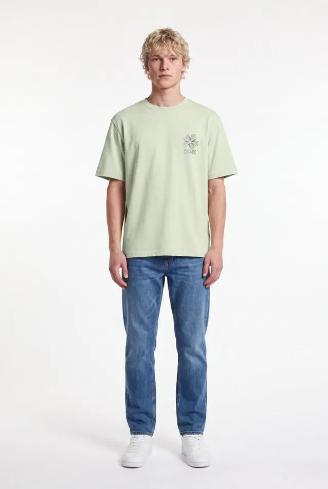 Teddy Smith T-Nature MC t-shirt vert nacre ample coton